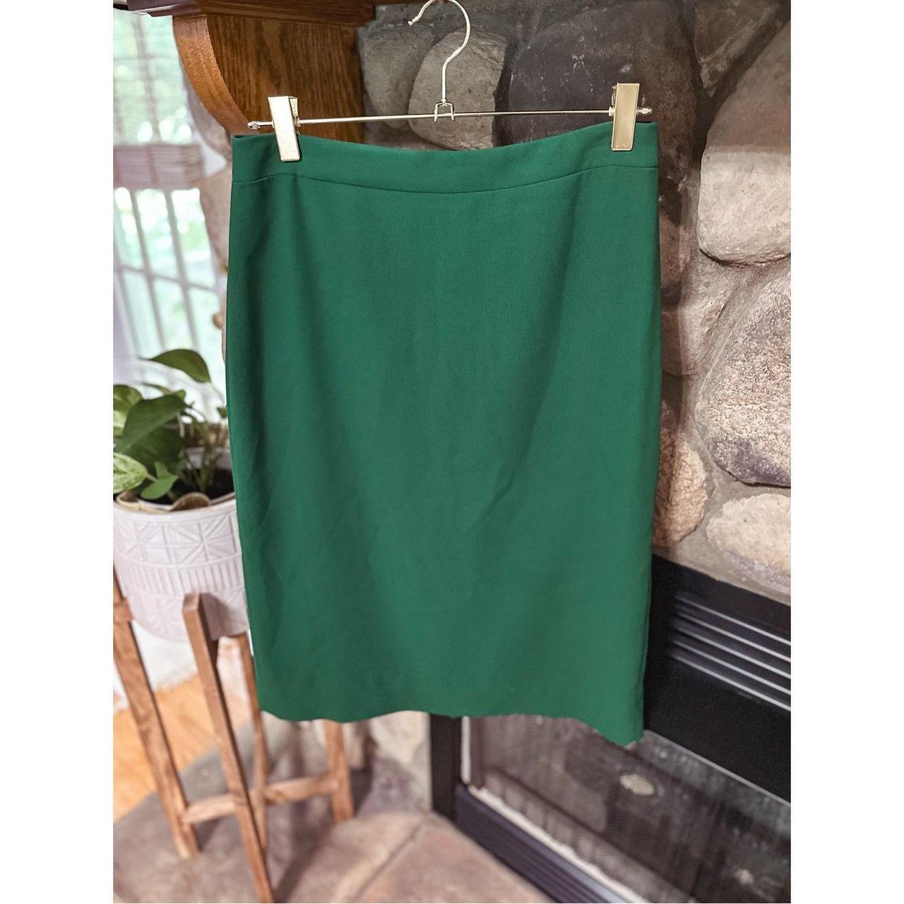 J crew green pencil skirt best sale