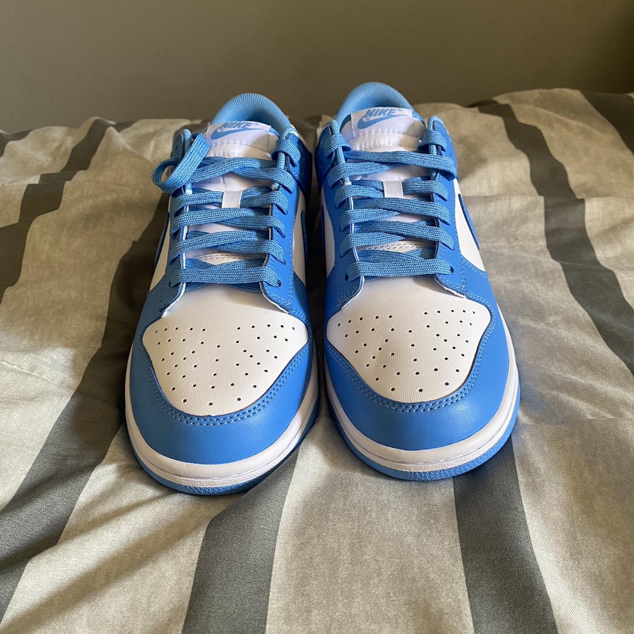 Nike Men's Blue and White Trainers | Depop