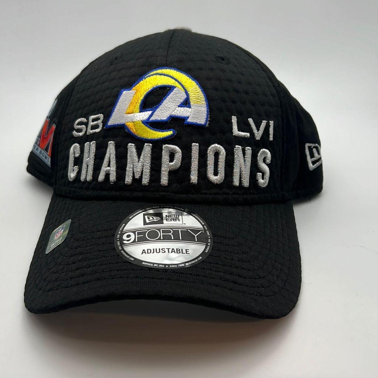 New Era Caps Super Bowl LVI Champions Los Angeles Rams 9FORTY Snapback Black