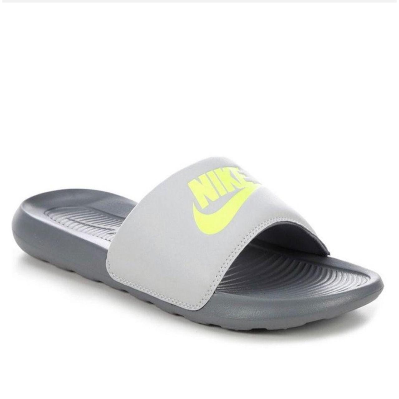 Nike benassi grey hot sale