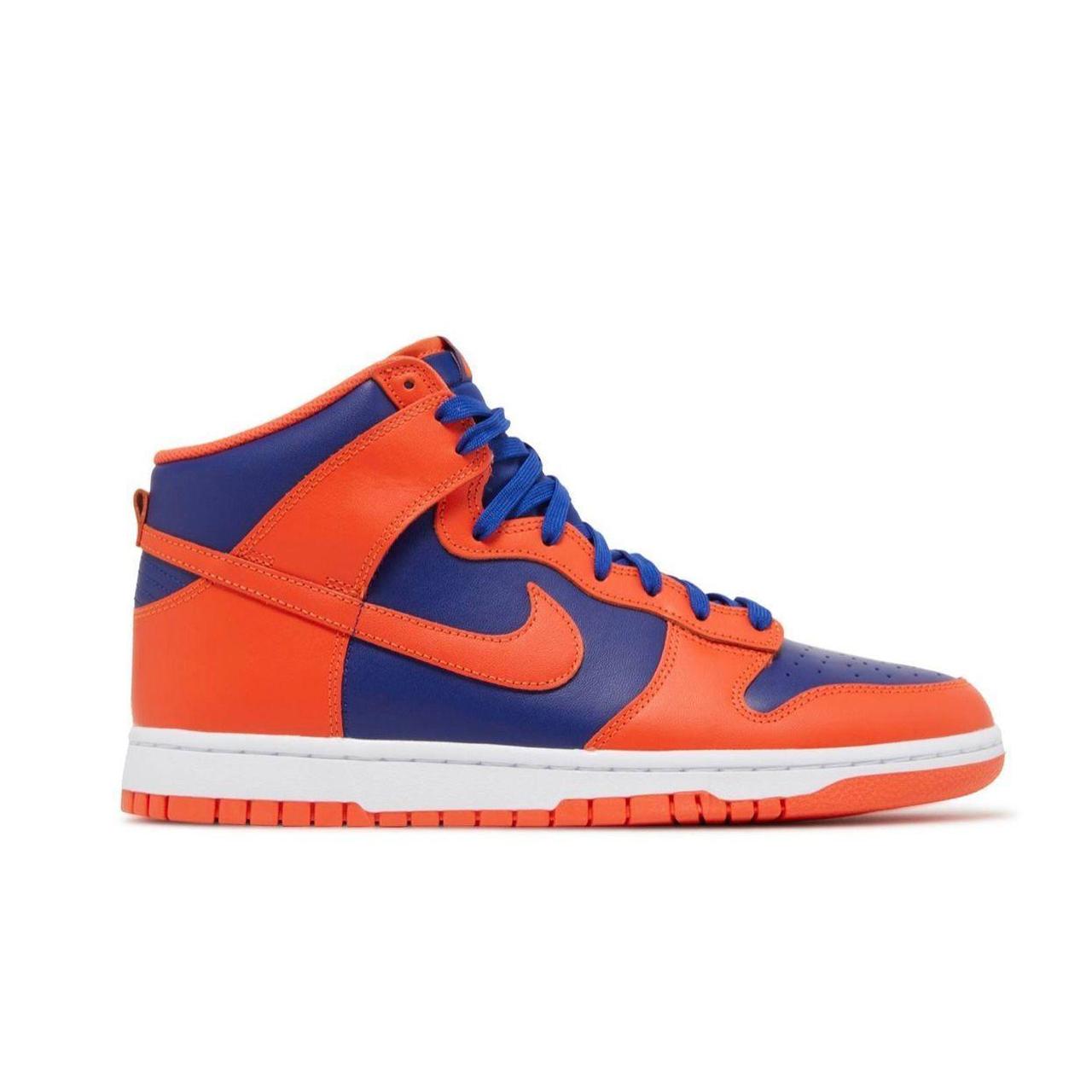 Dunk High retro 'Orange and Deep Royal' -Men 10.5-... - Depop