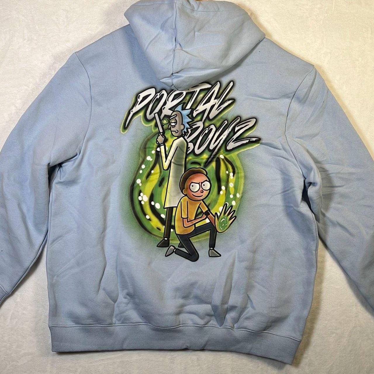 Grey rick and online morty hoodie