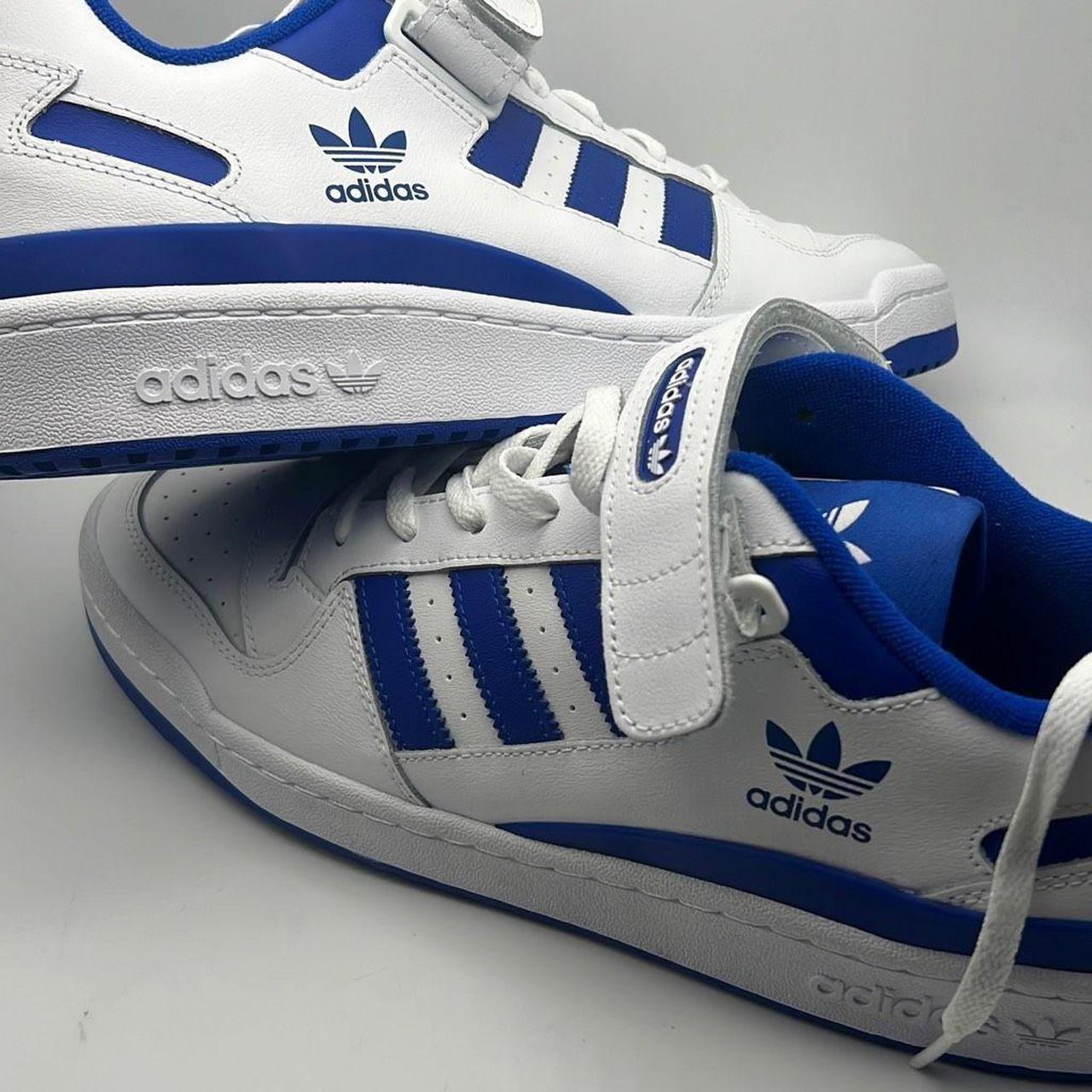 Adidas Originals Forum Low Casual Shoes-White/Team Royal Blue NWB- store Men 13