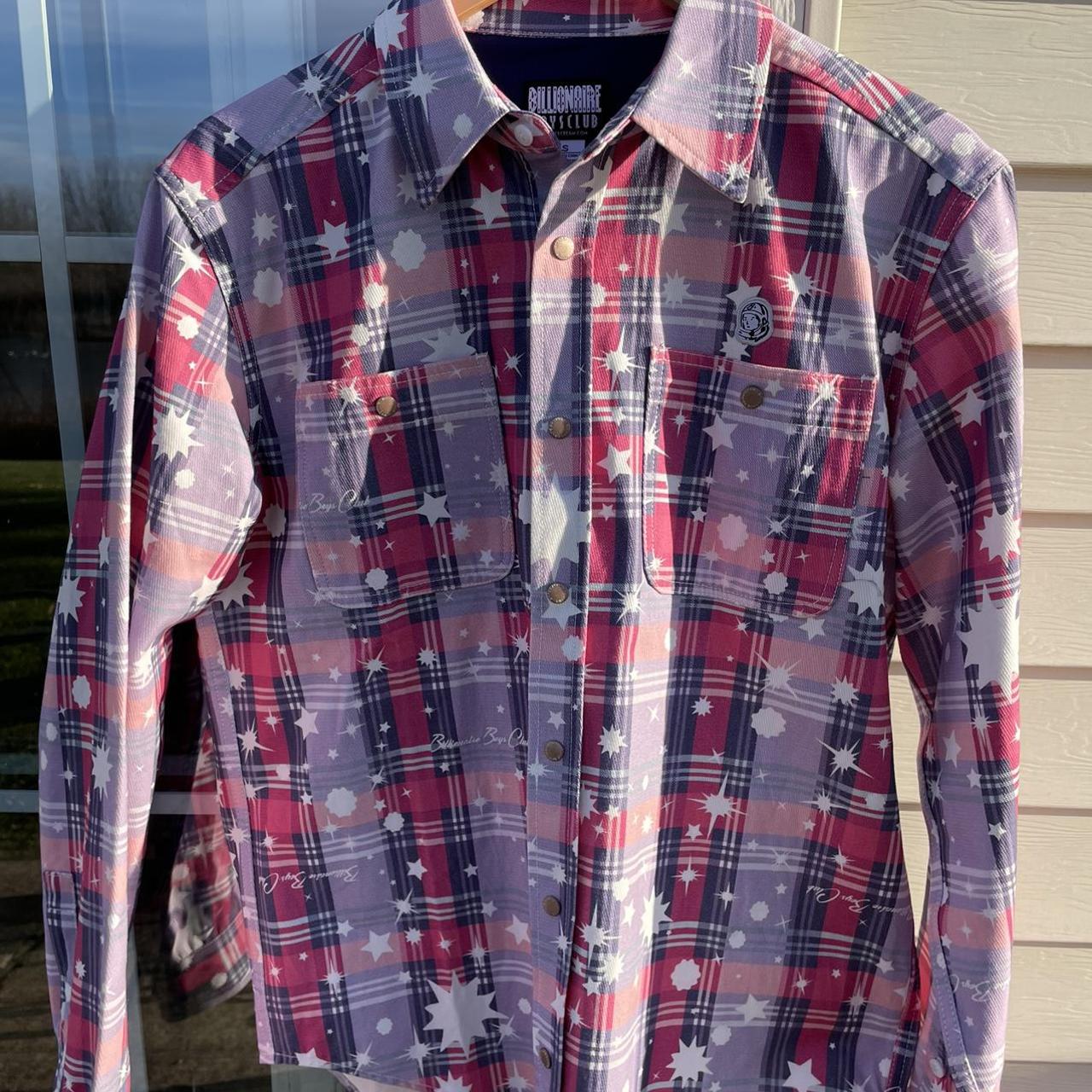 Billionaire Boys Club Men's Pink and Purple Jacket Depop