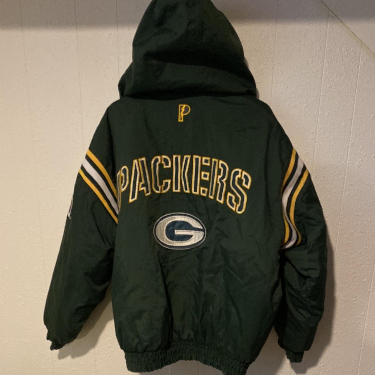 Vintage Green Bay Packers Starter Hooded Green / Yellow Jacket Men's Size  Large