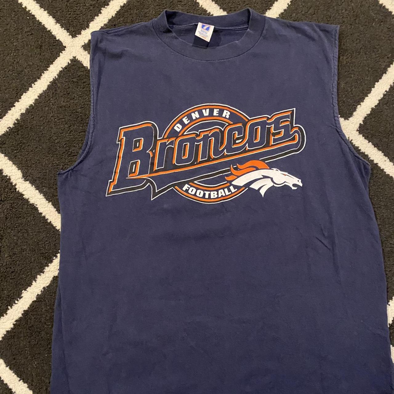 Vintage Logo 7 Denver Broncos Sleeveless Shirt good - Depop