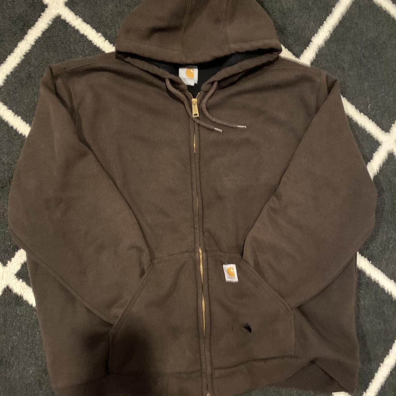 Carhartt Men's Brown Hoodie | Depop