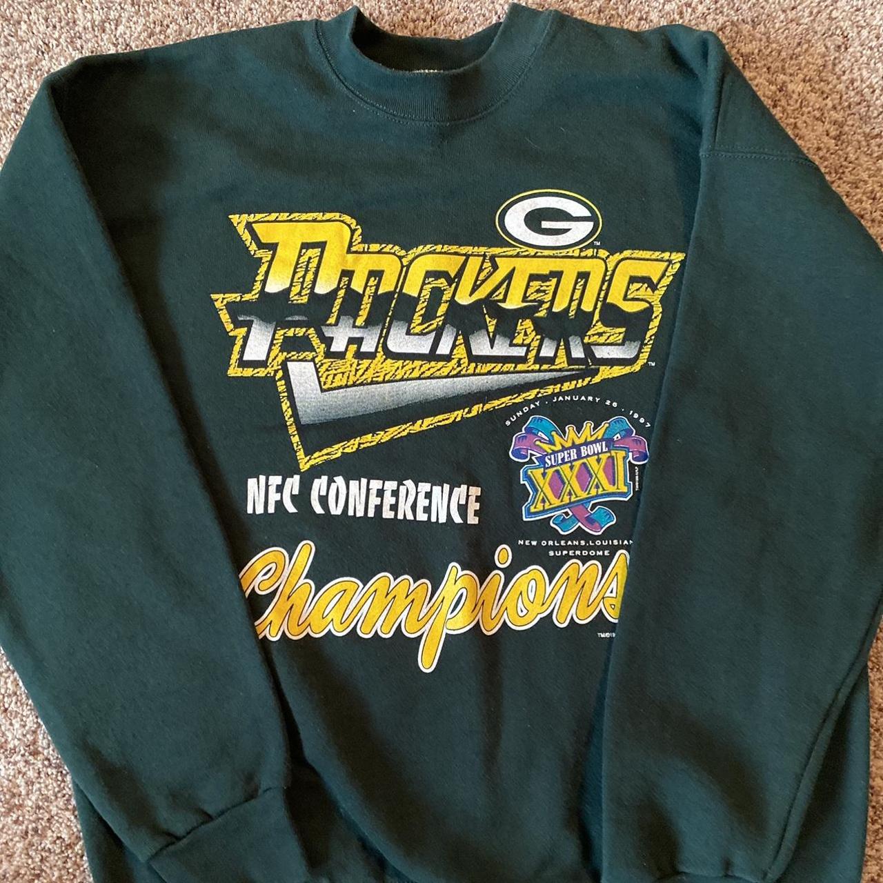 Vintage 90s Green Bay Packers Sweatshirt 1996 Super Bowl 