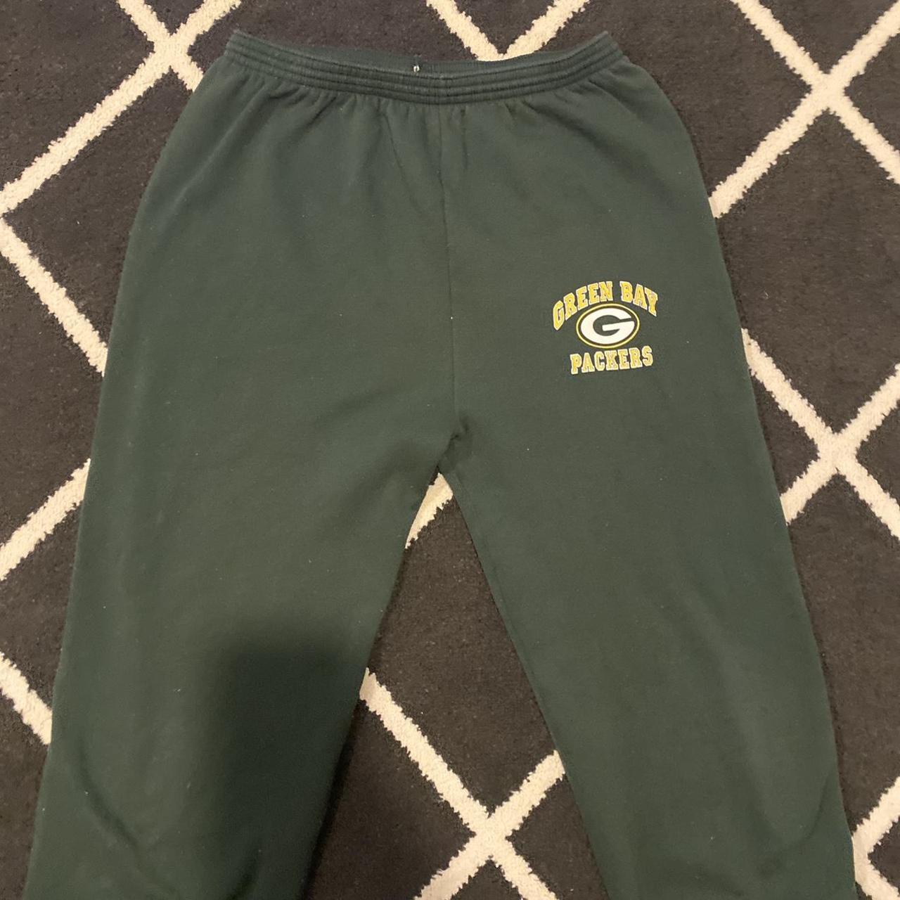 Vintage green bay packers sweat pants Team - Depop