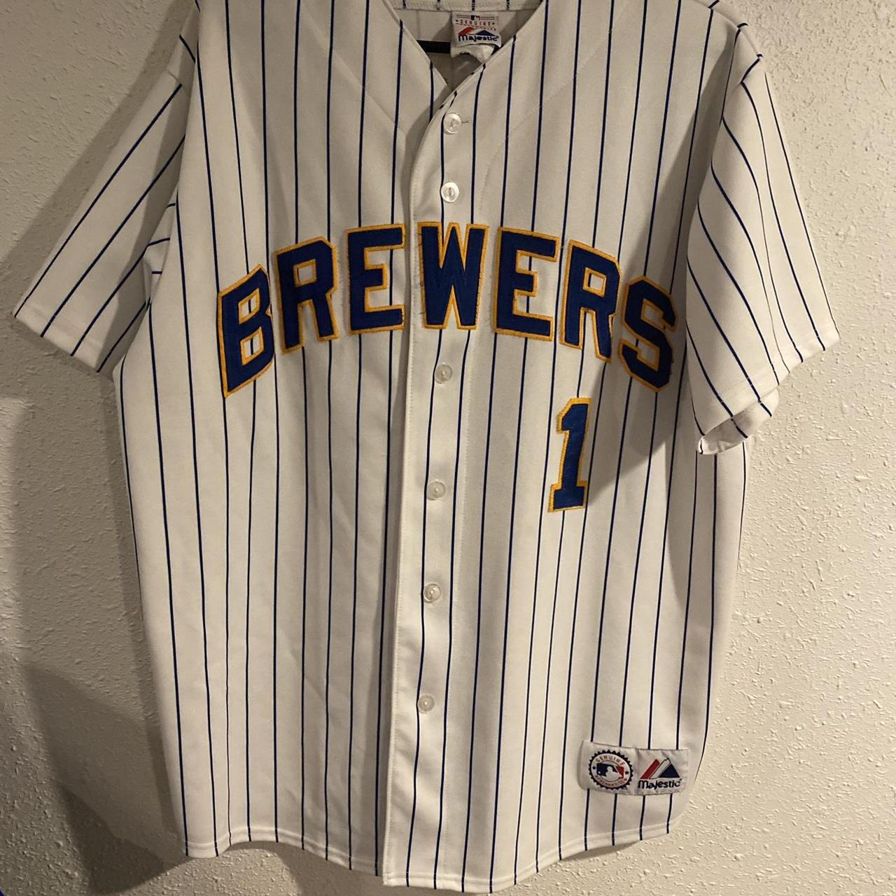 Milwaukee Brewers Men's Majestic MLB Official Cool - Depop