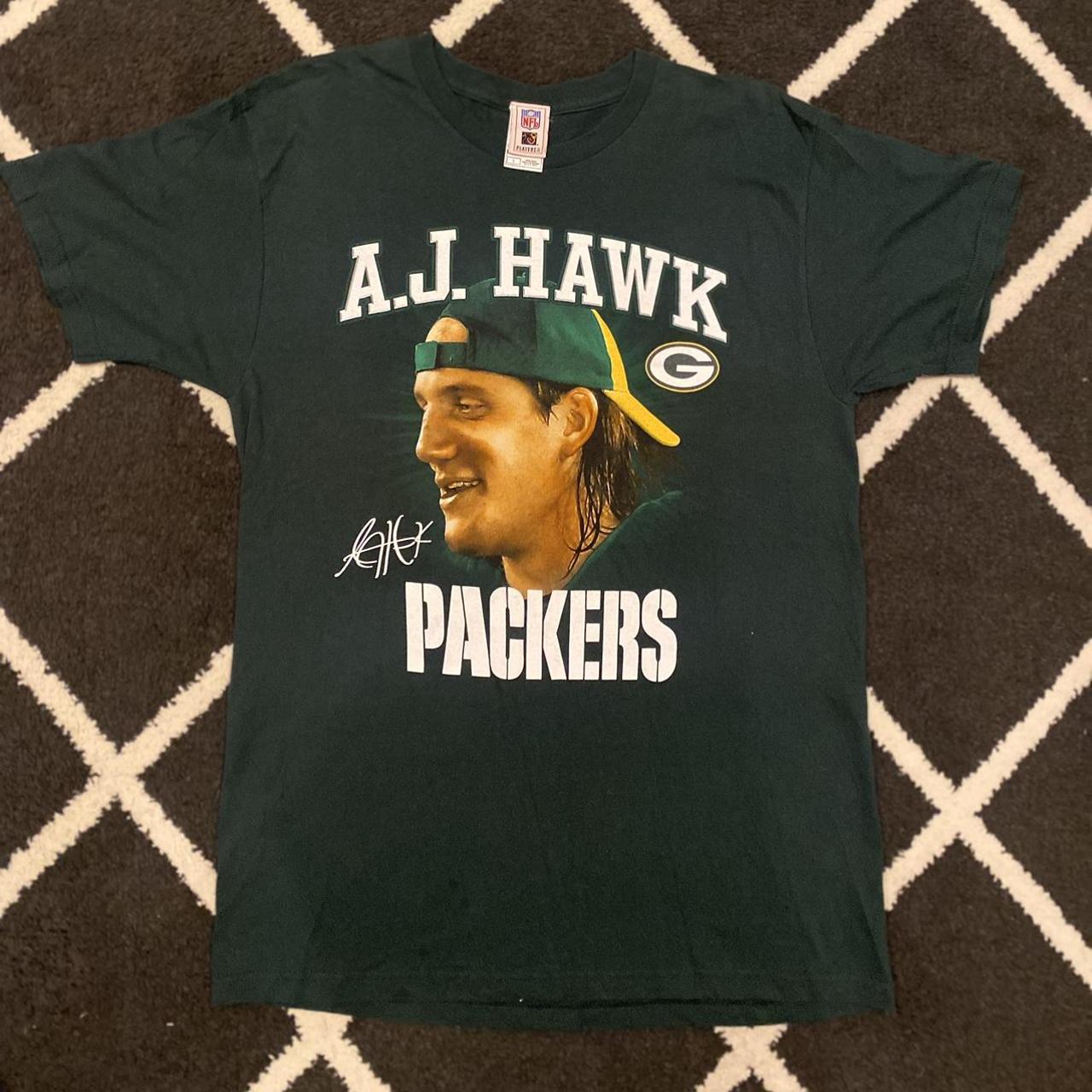 A.J. Hawk Green Bay Packers Men's Legend White Color Rush T-Shirt