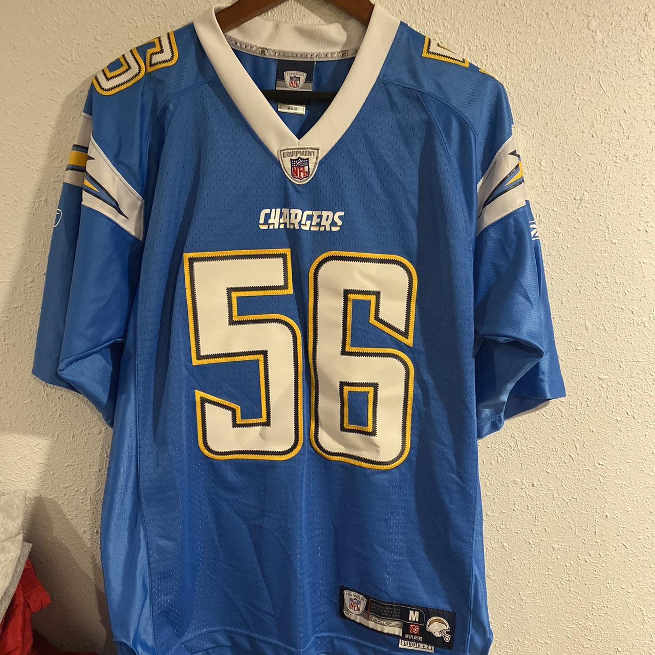 nfl chargers jersey merriman mens size xxxl open to - Depop