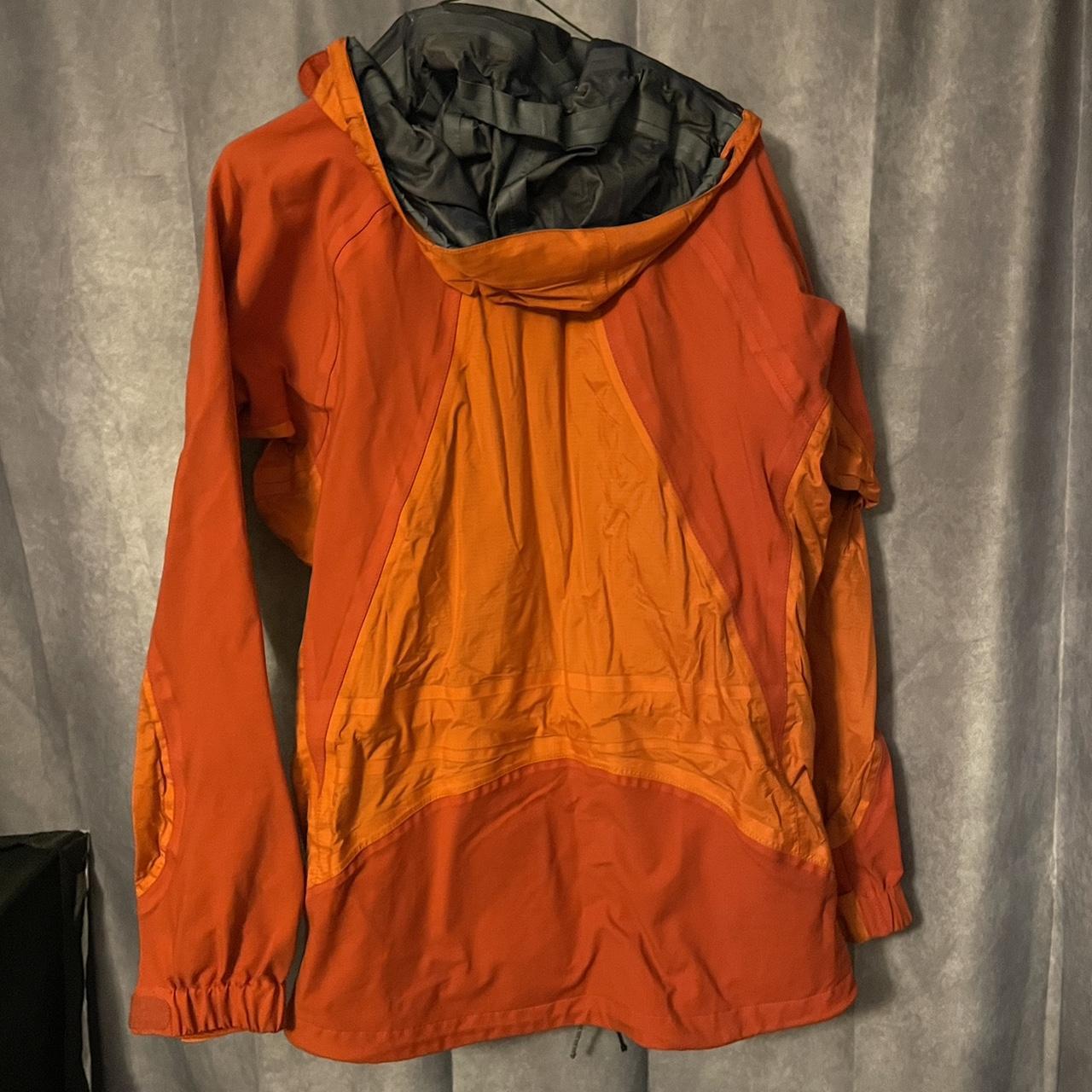 Patagonia Women's Orange and Grey Jacket Depop