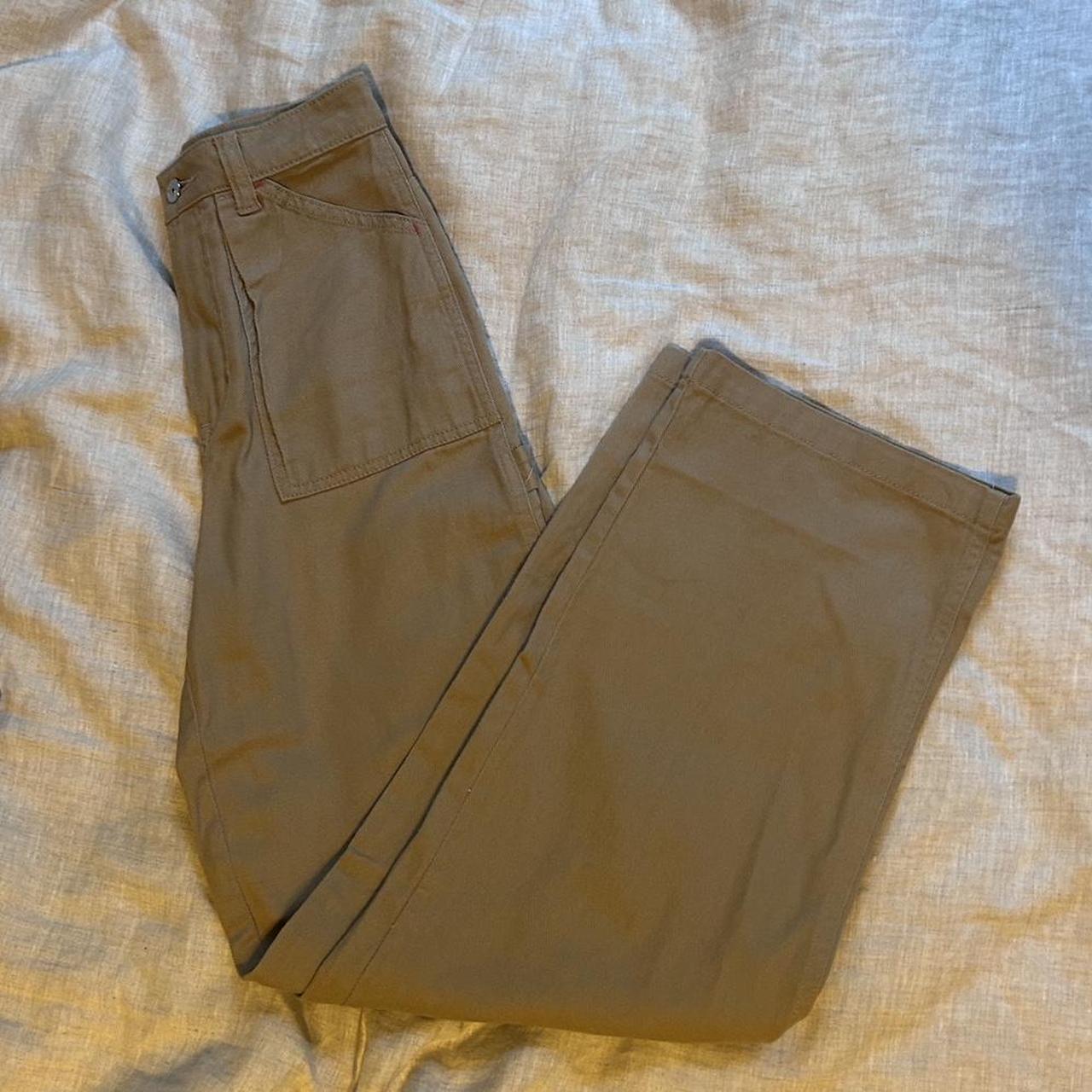 H&M Twill Cargo trousers in Khaki. Size UK14, new - Depop