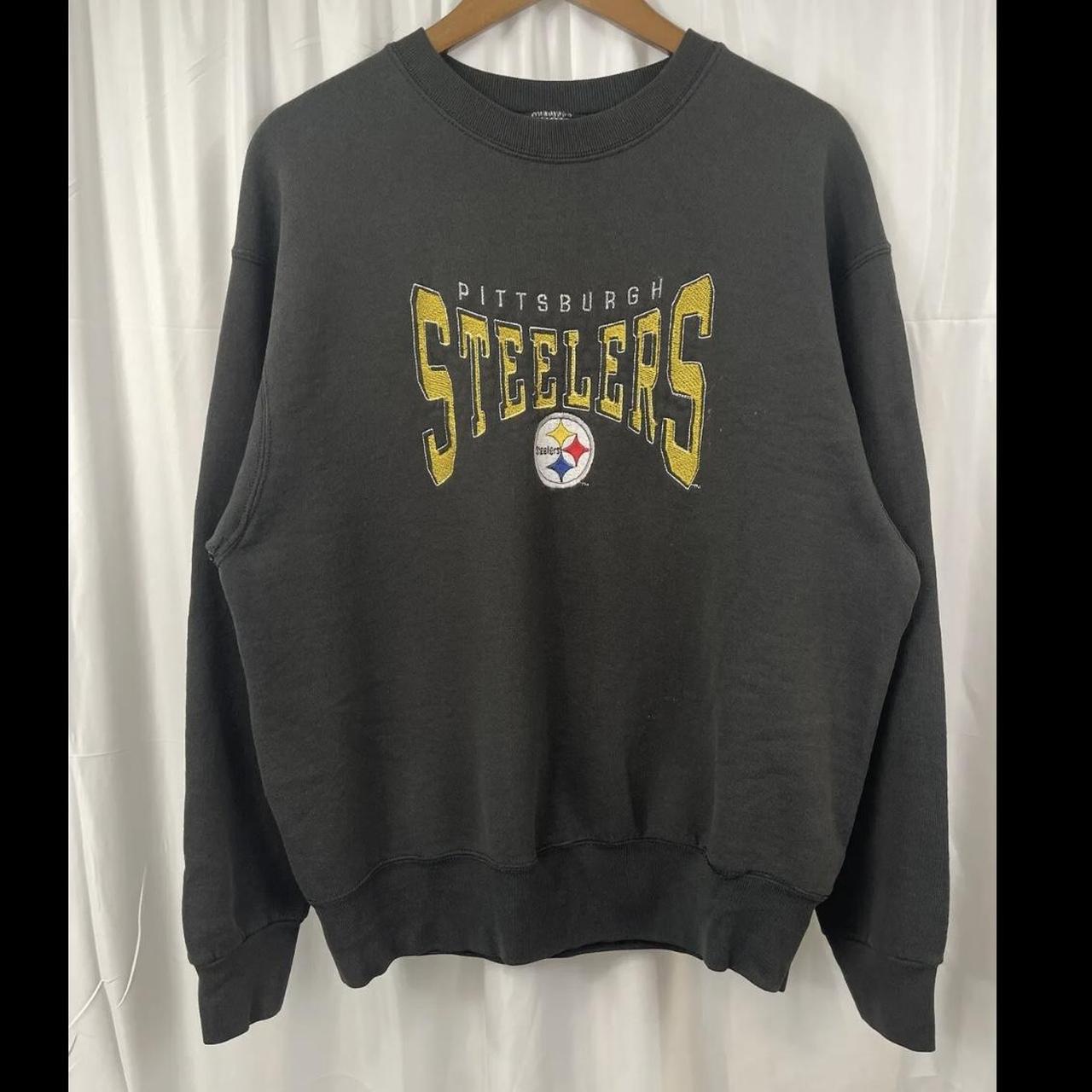 Vintage Pittsburgh Steelers Sweatshirt Grey Vintage - Depop