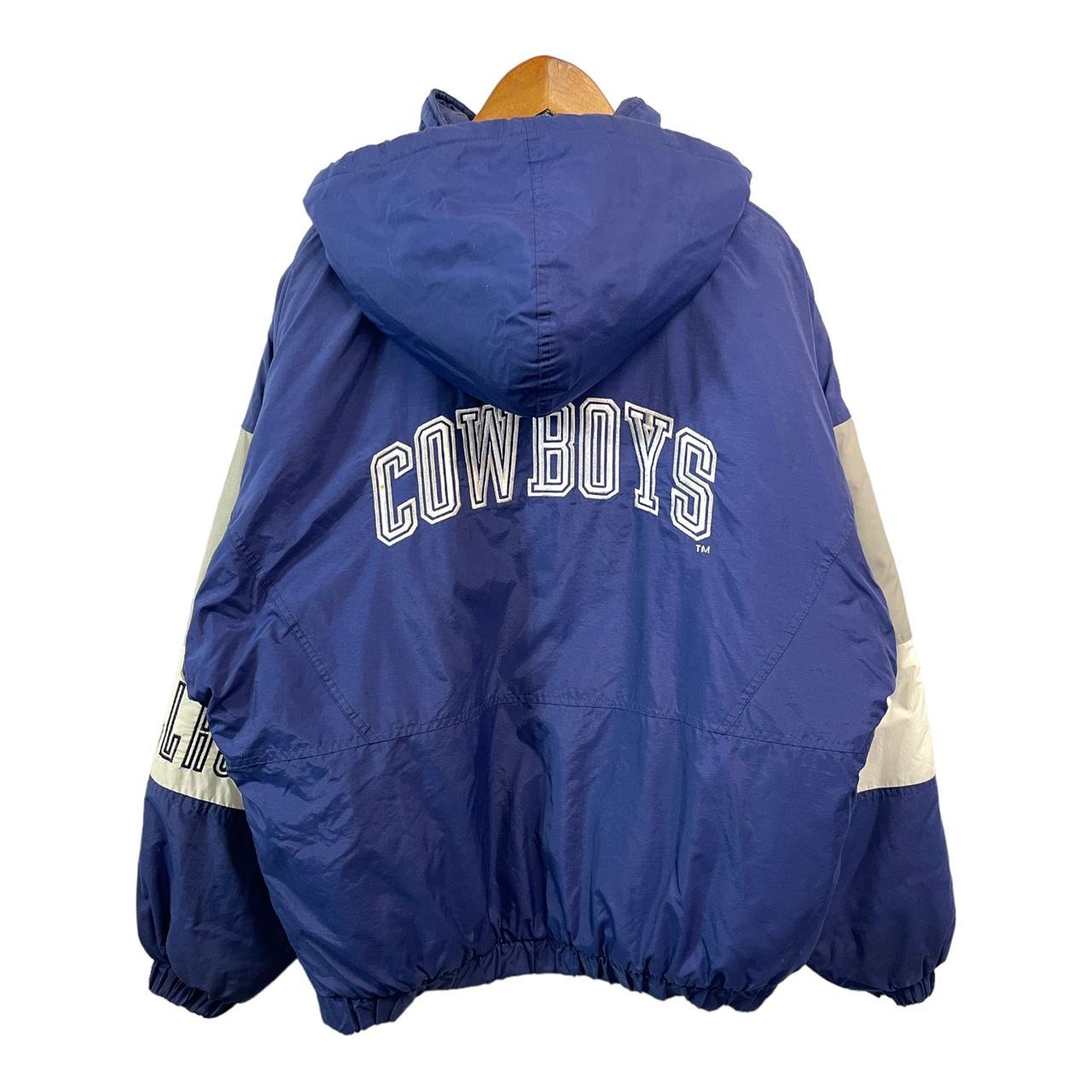 Vintage Dallas Cowboys puffer jacket. Full zip and - Depop