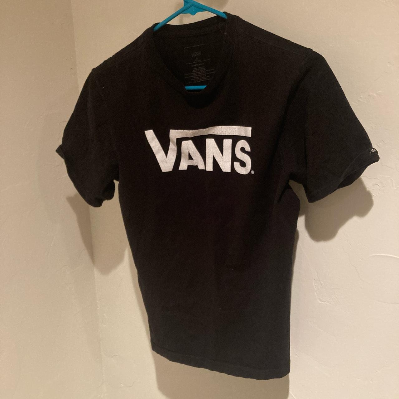 Vans t shirt Plain black T. Excellent condition... - Depop