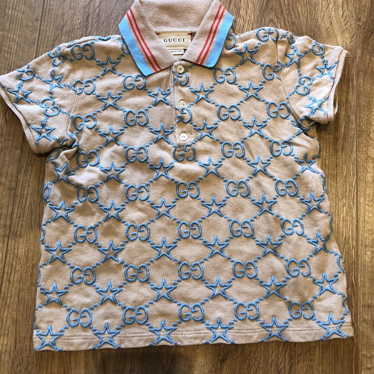 Tan 2025 gucci shirt