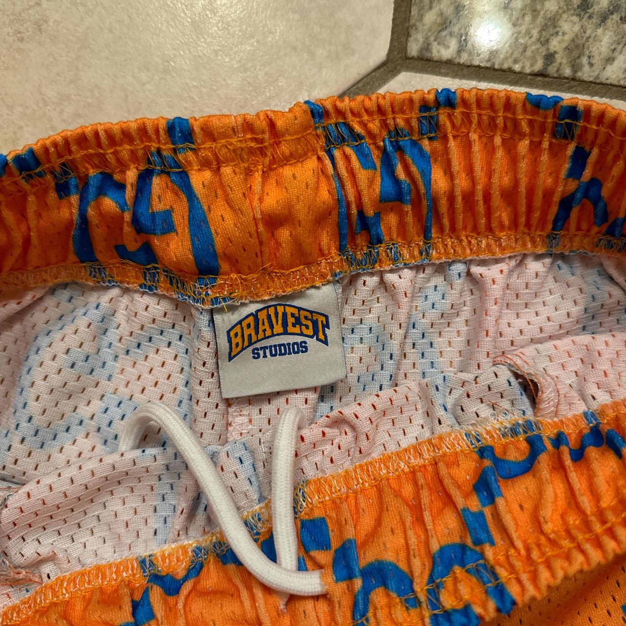 Bravest Studios Orange Gucci Shorts - Size Small | Depop