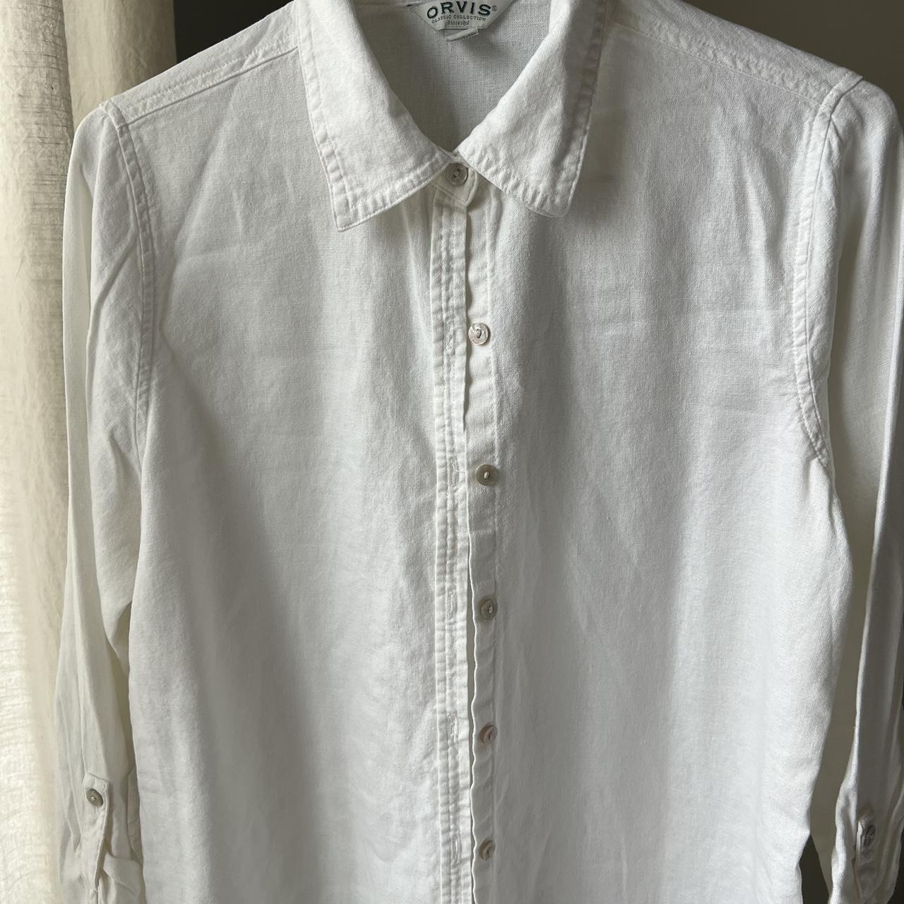 White Linen Shirt Depop   P0 