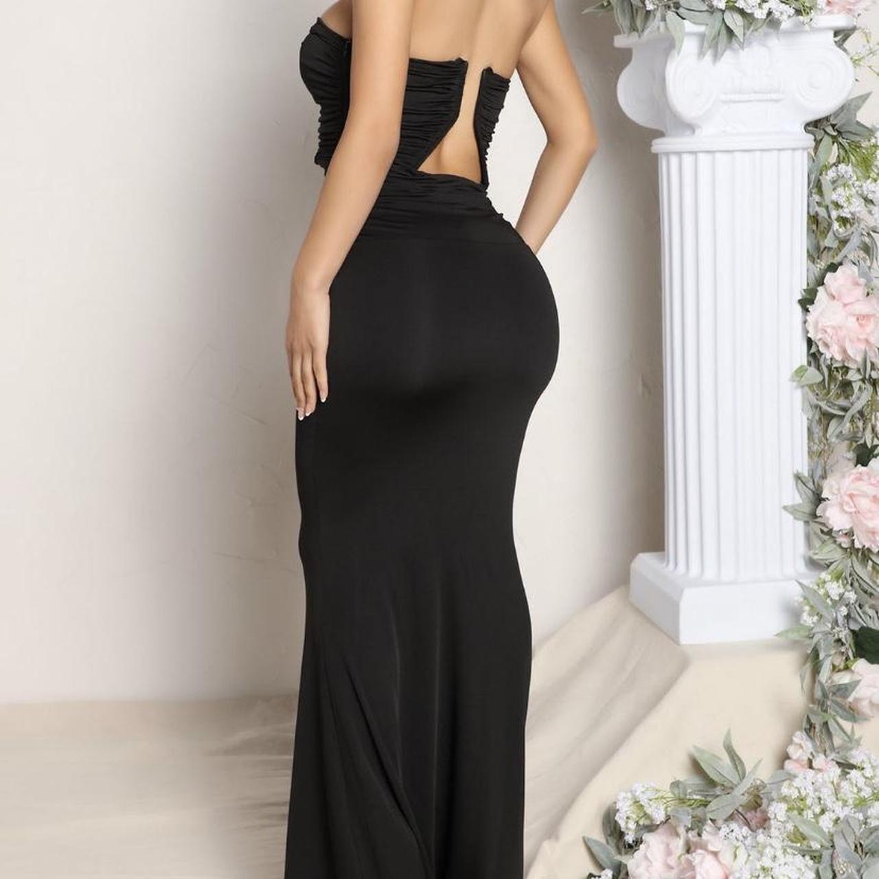 Fashion nova black maxi dress. Practically new,... - Depop
