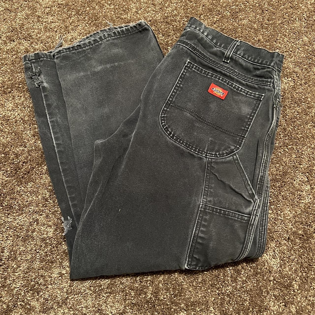 Dickies Men's Black and Grey Jeans | Depop