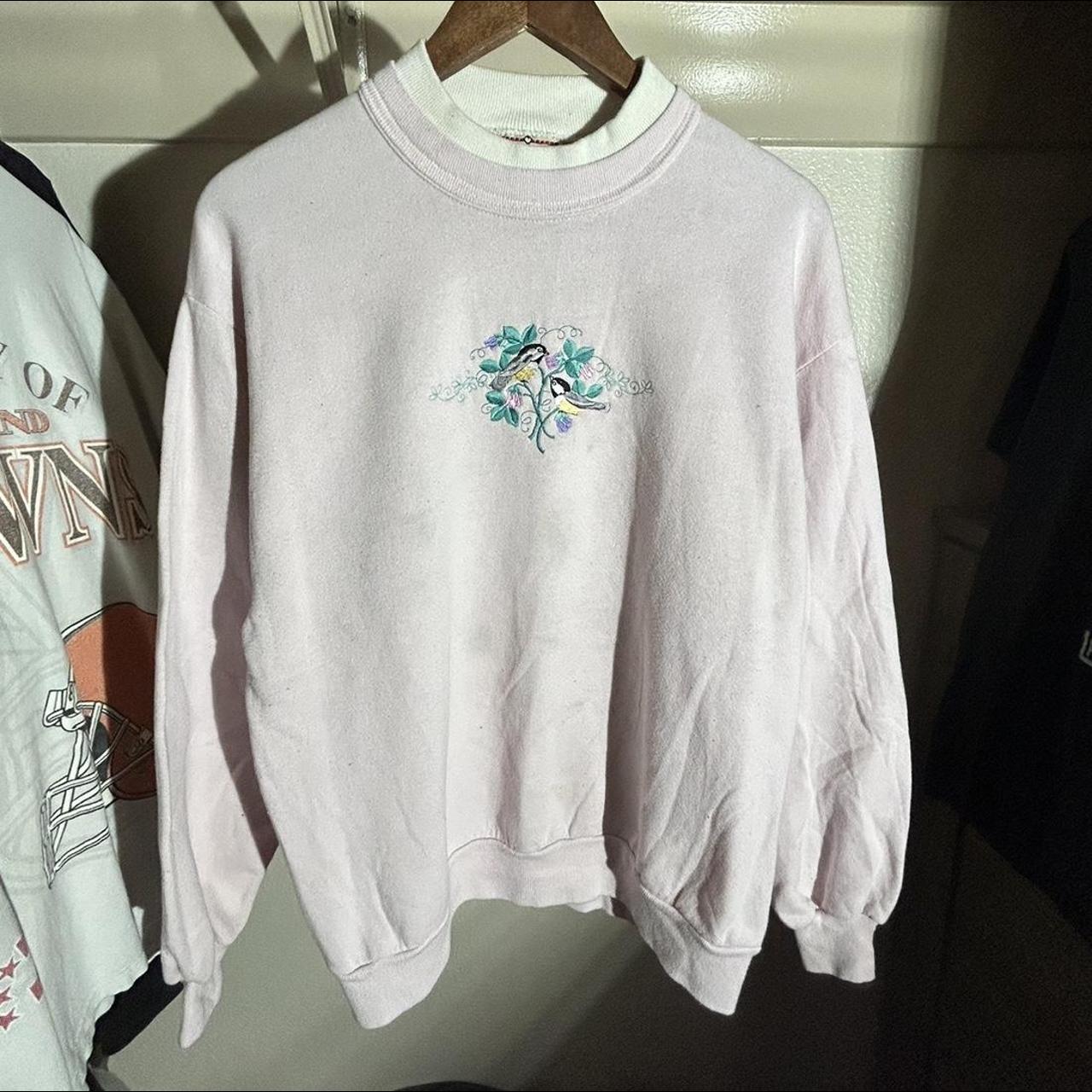 Vintage Bird Embroidery Crewneck by Topstitch... - Depop