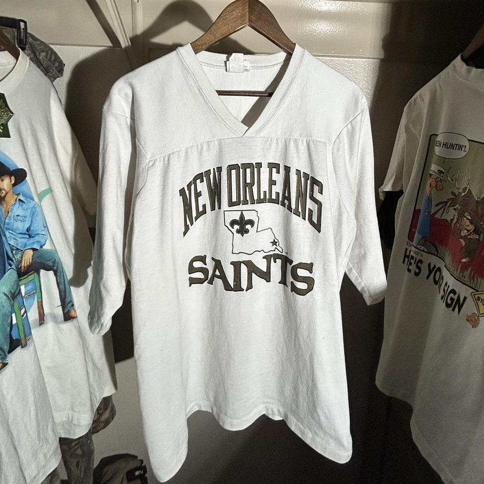 80s New Orleans Saints T Shirt - Men's Small, Women's Medium