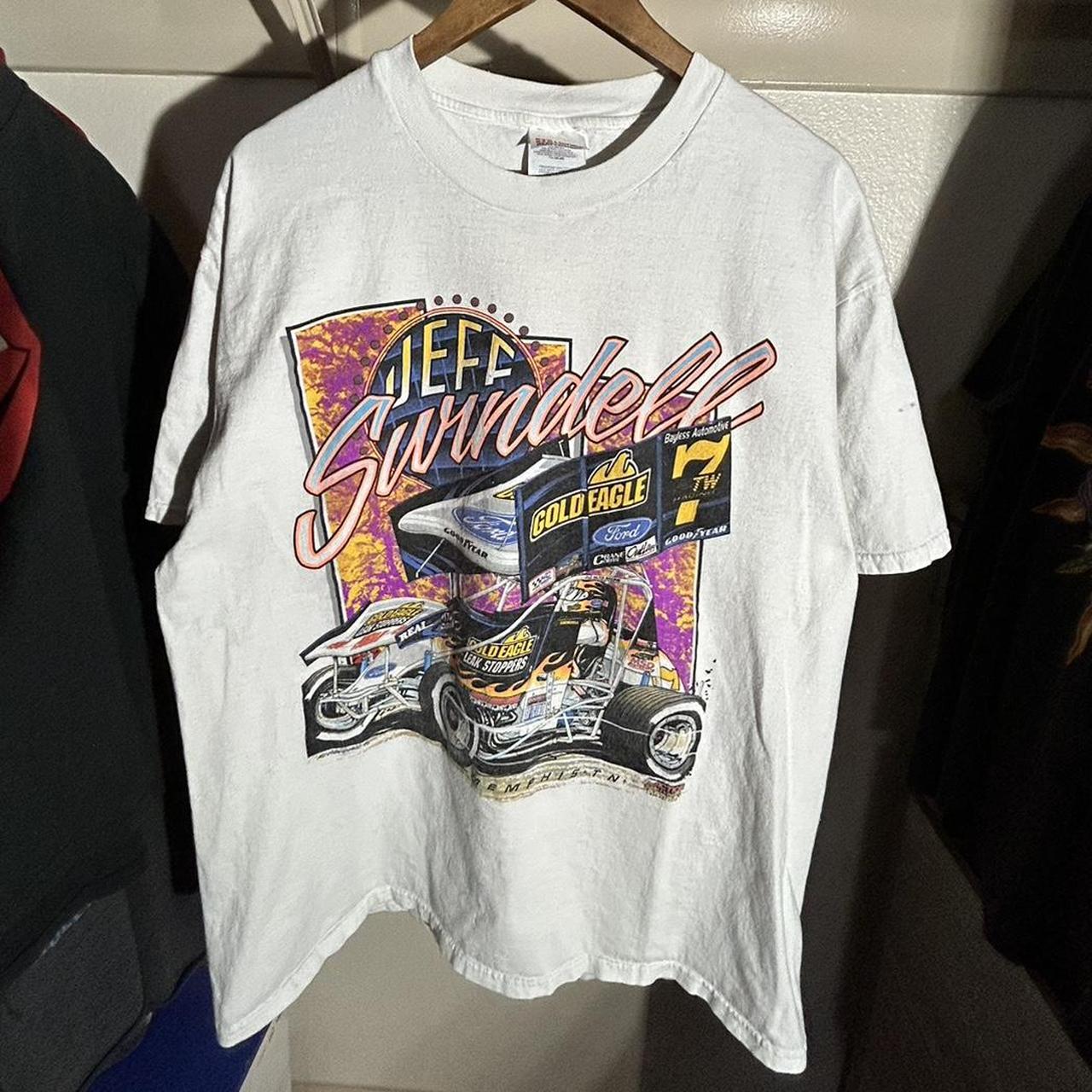 Vintage Jeff Swindell Gold Eagle Racing tee 🔸Dated... - Depop