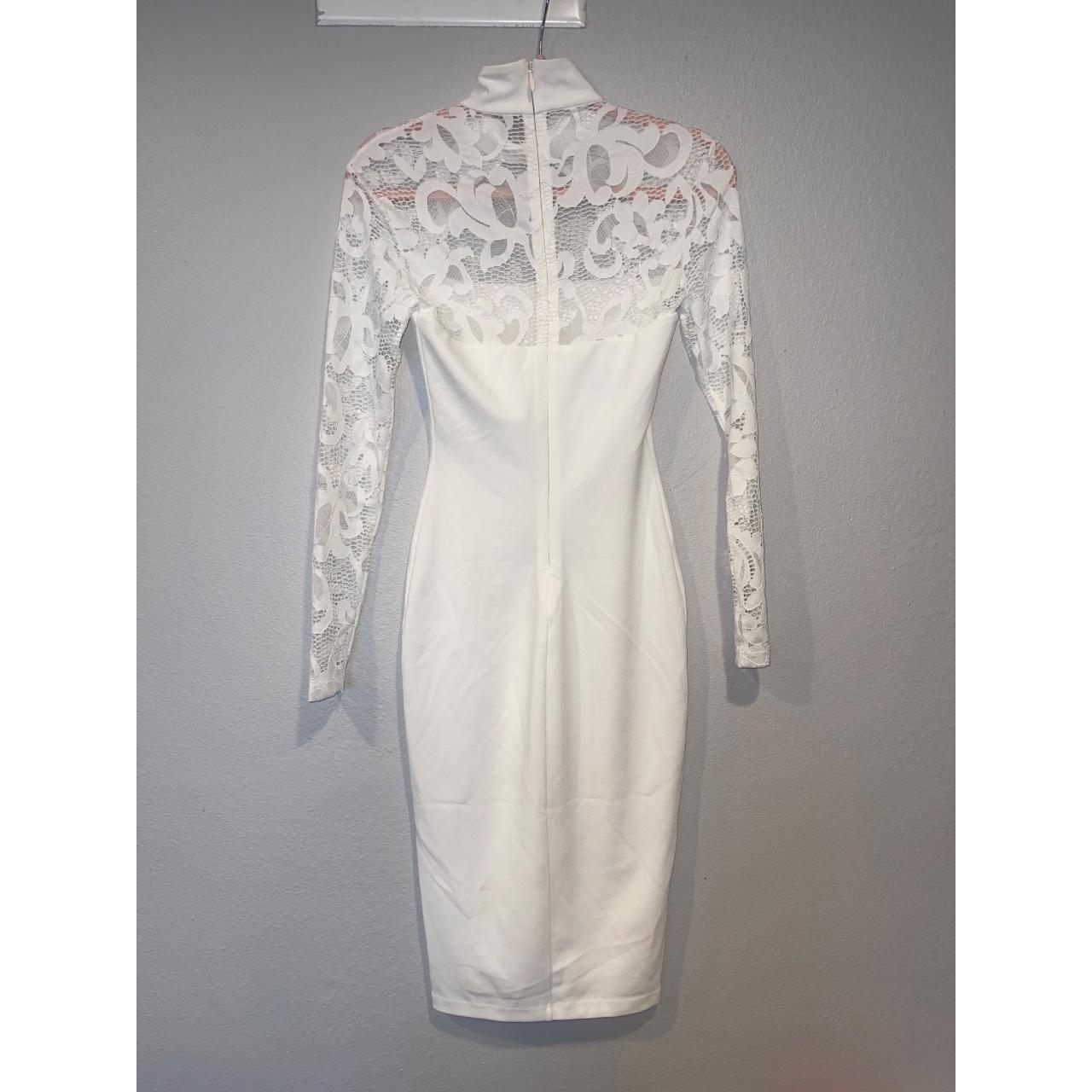 Nookie Lady Lace Midi dress Short sleeve white lace... - Depop