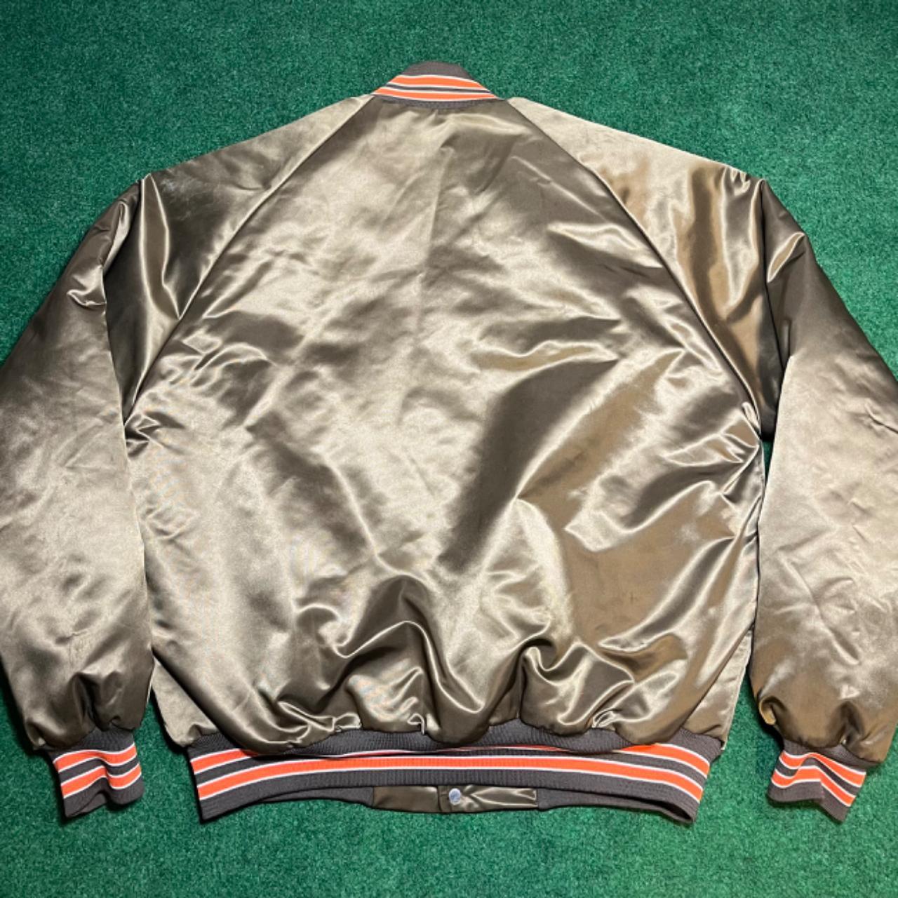 Vintage Oversized Cleveland Browns leather bomber - Depop