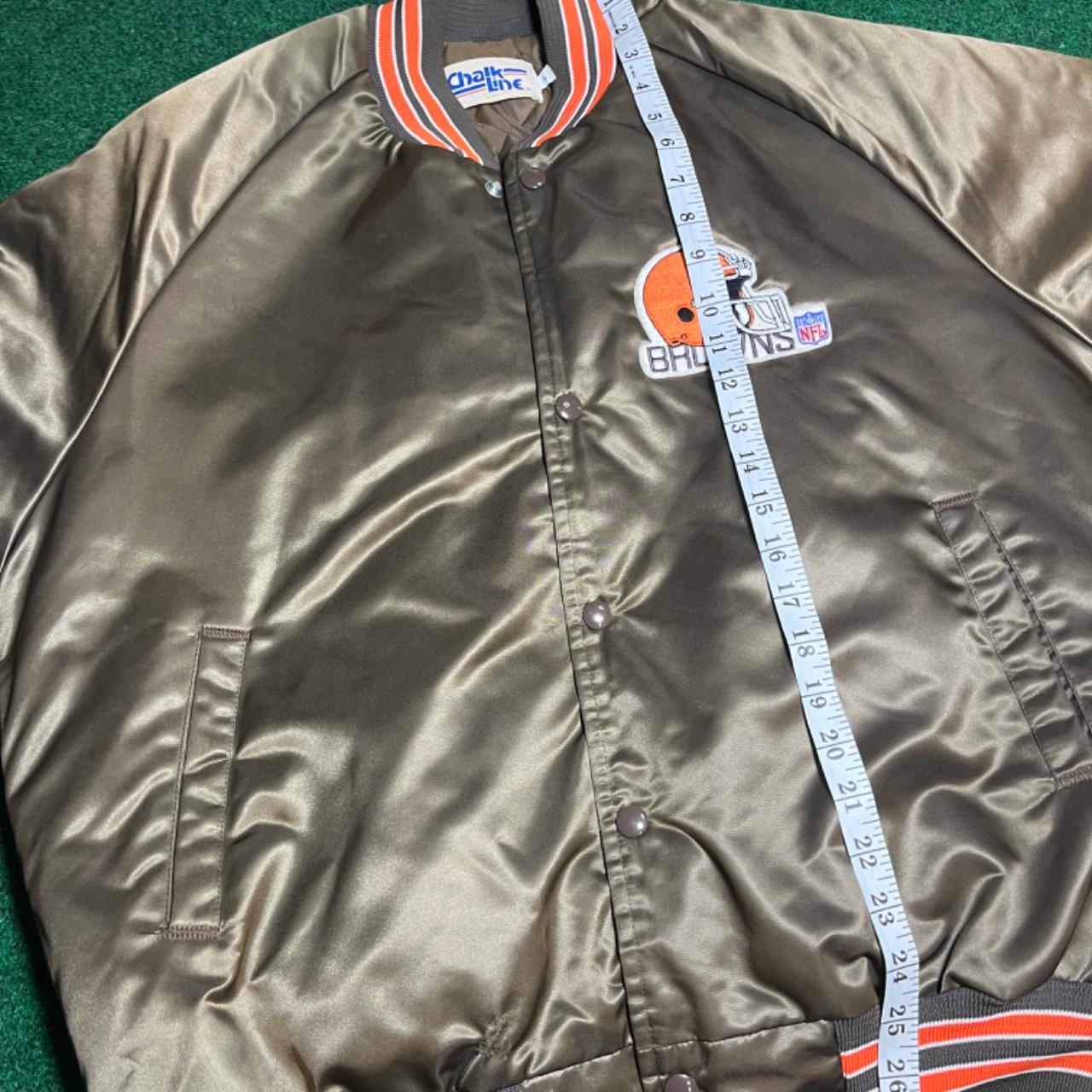 Vintage 80s Cleveland Browns NFL satin varsity - Depop