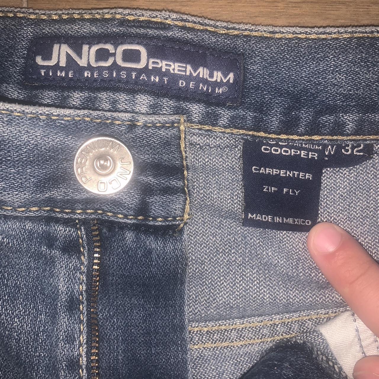 JNCO Men's Navy and Blue Jeans | Depop