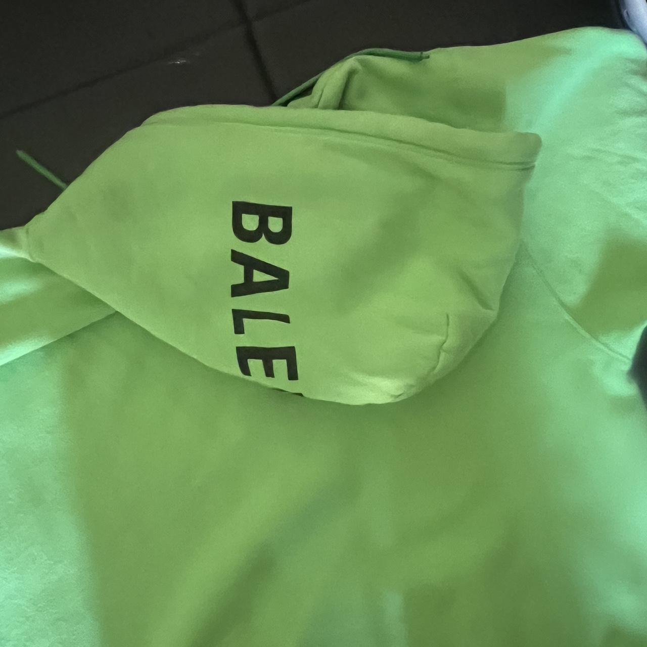 balenciaga green distressed hoodie. the quality is - Depop