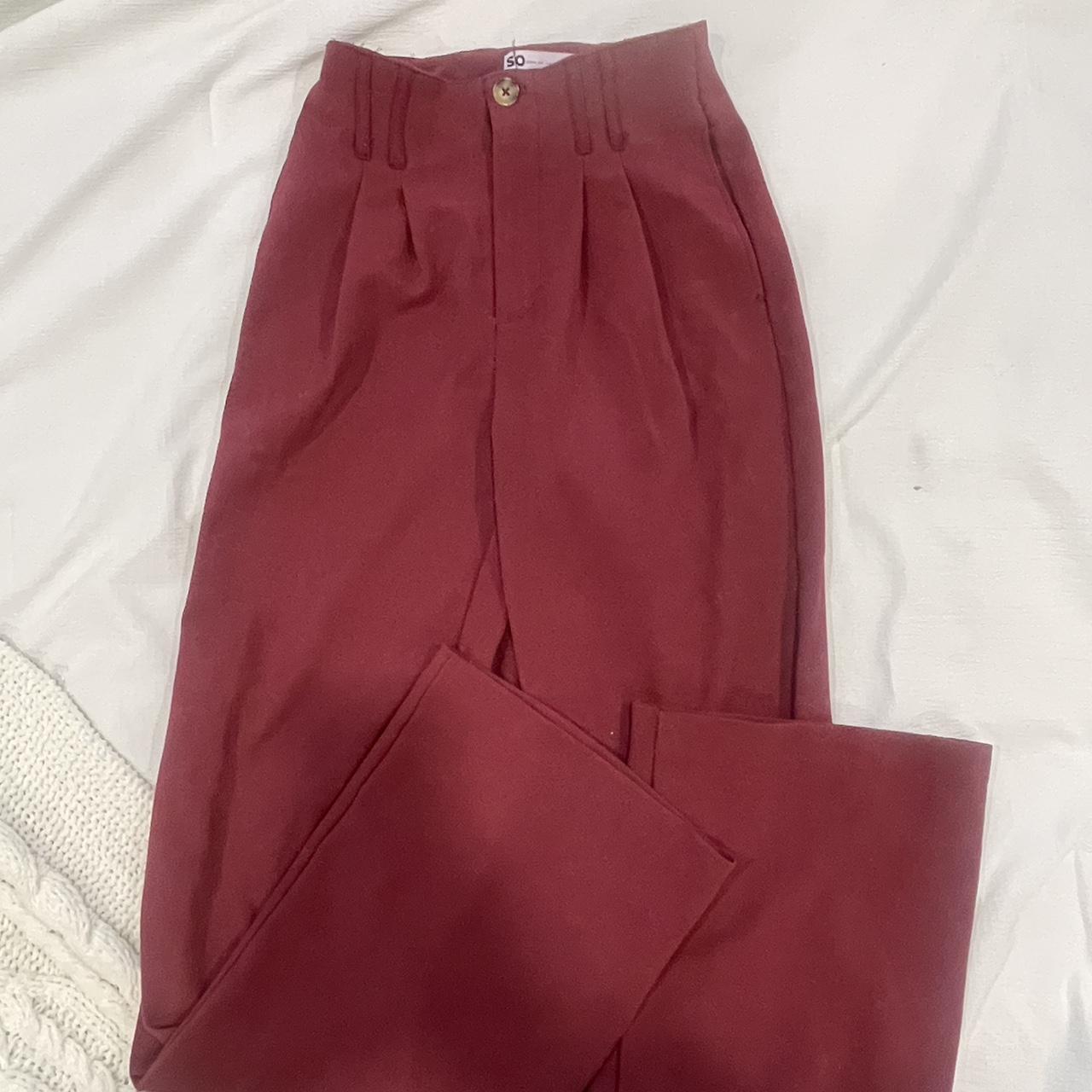 Maroon Dress Pants Depop
