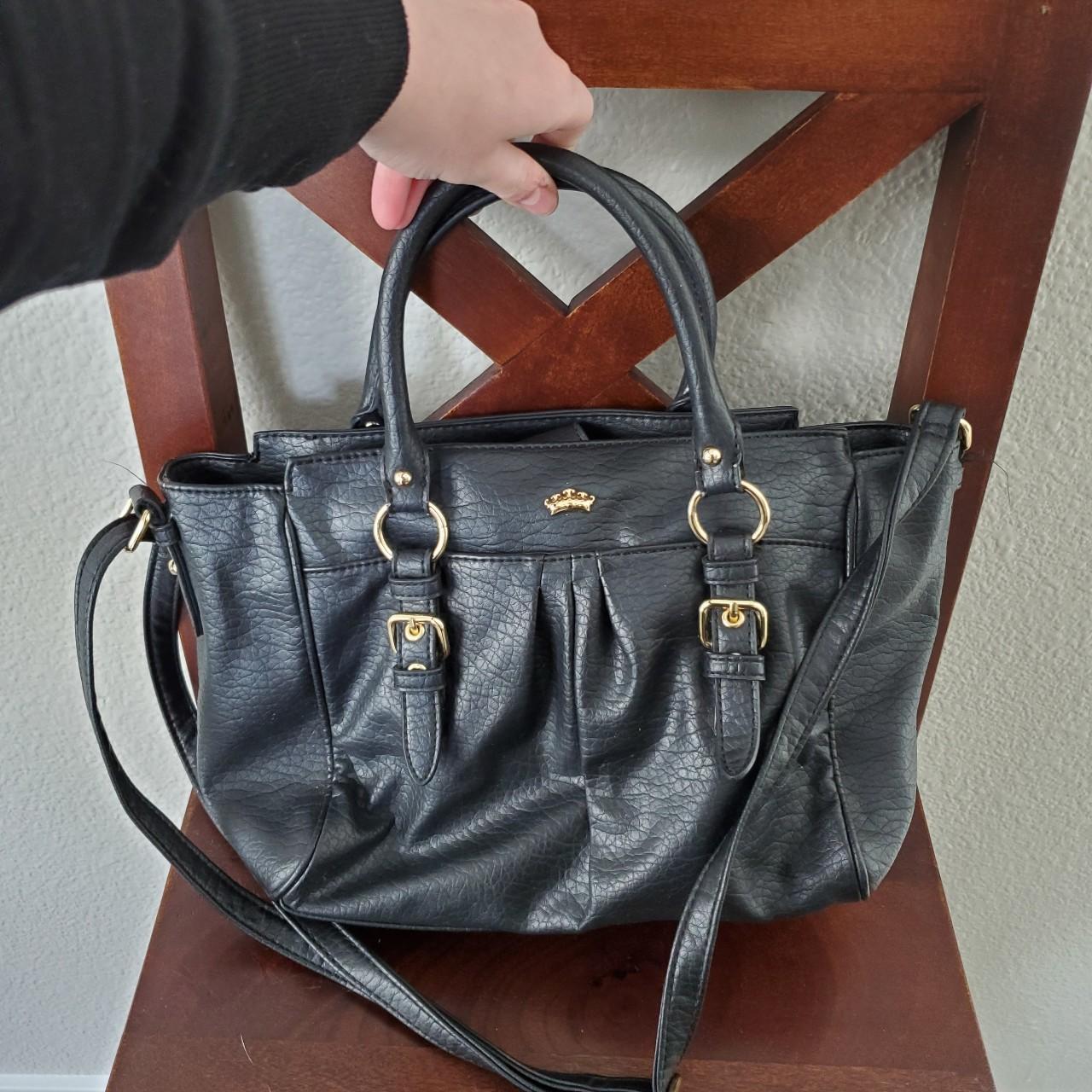 Juicy Couture Black Leather with Gold Hardware Bag Rare