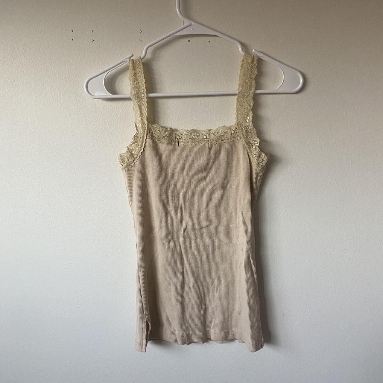 vintage nude tank!! perfect condition. would probs... - Depop