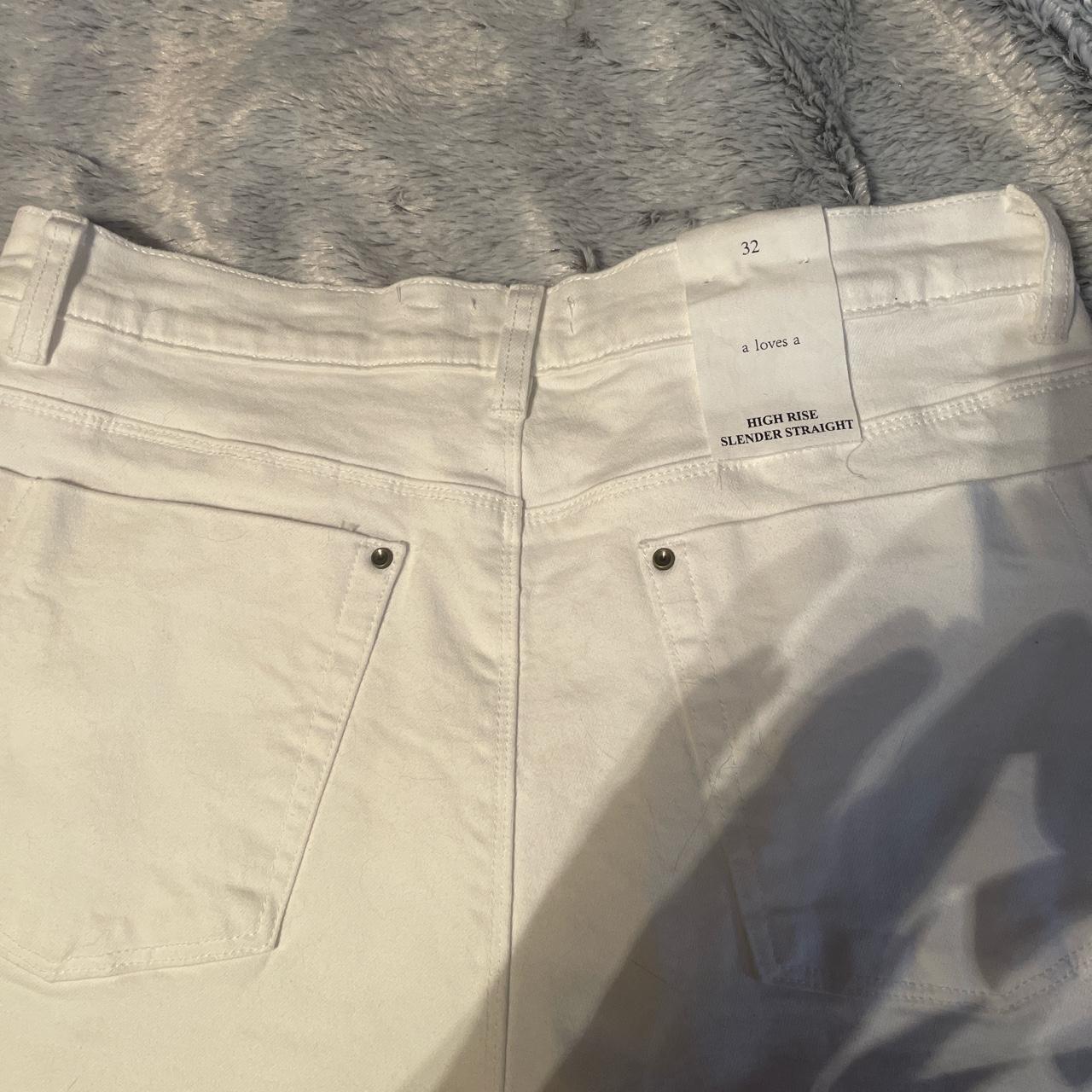 A Loves A Women's White and Grey Jeans (3)