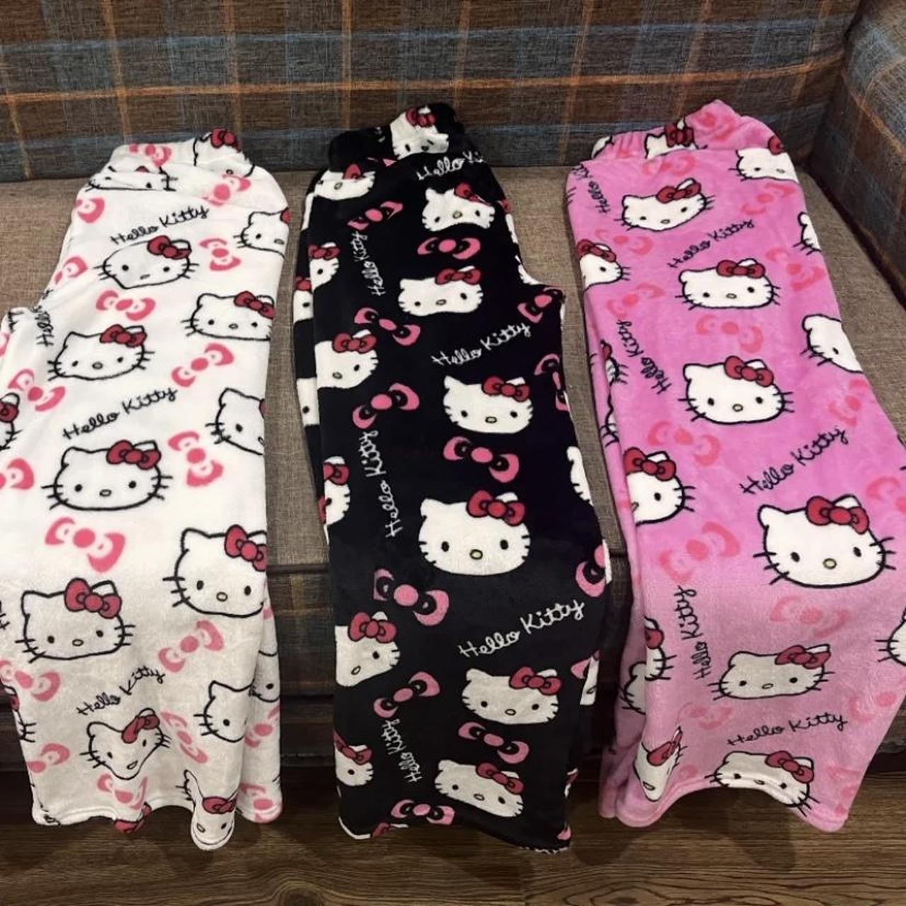 white black and pink hello kitty pjs mutiple sizes... - Depop
