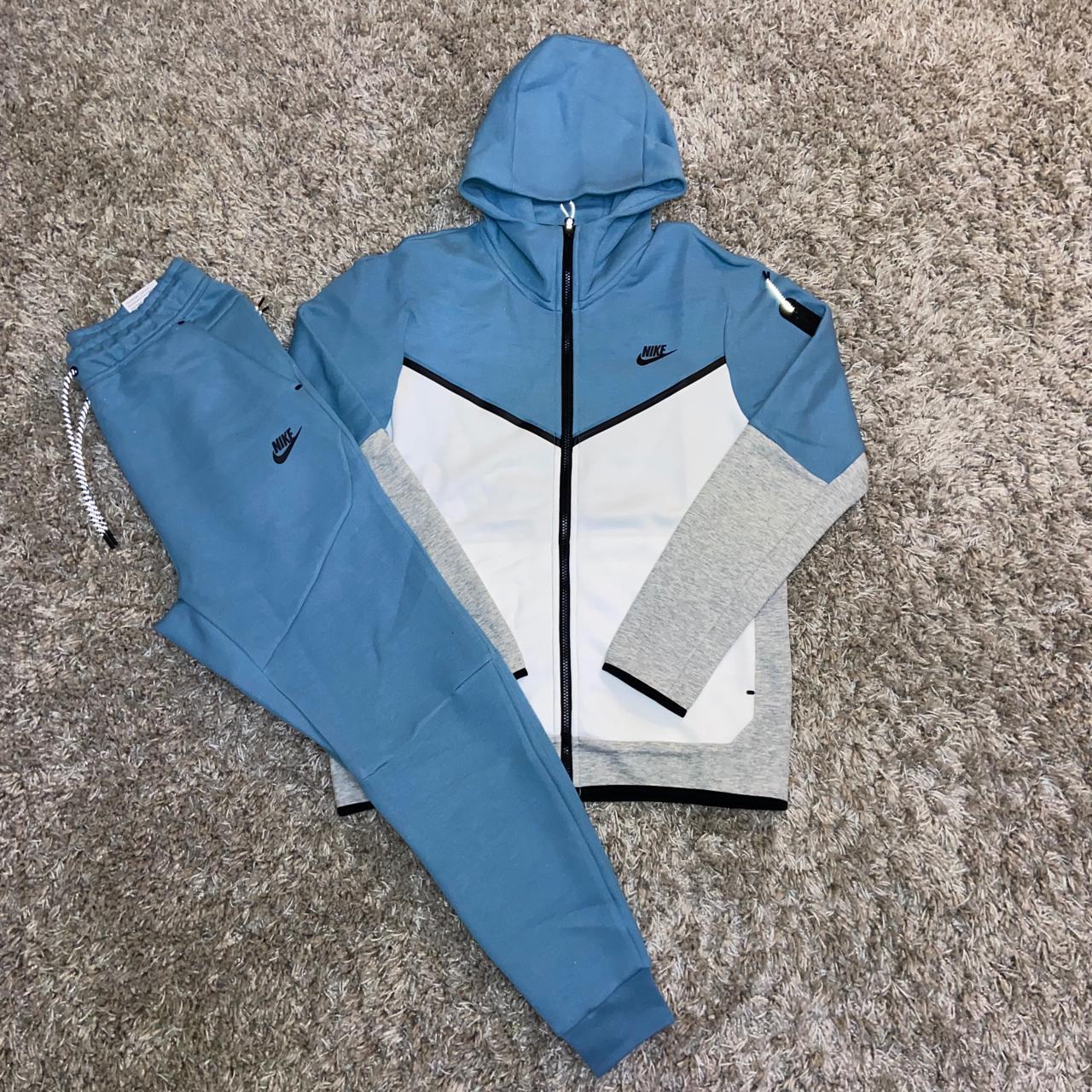 Nike Men's Blue and Grey Suit | Depop