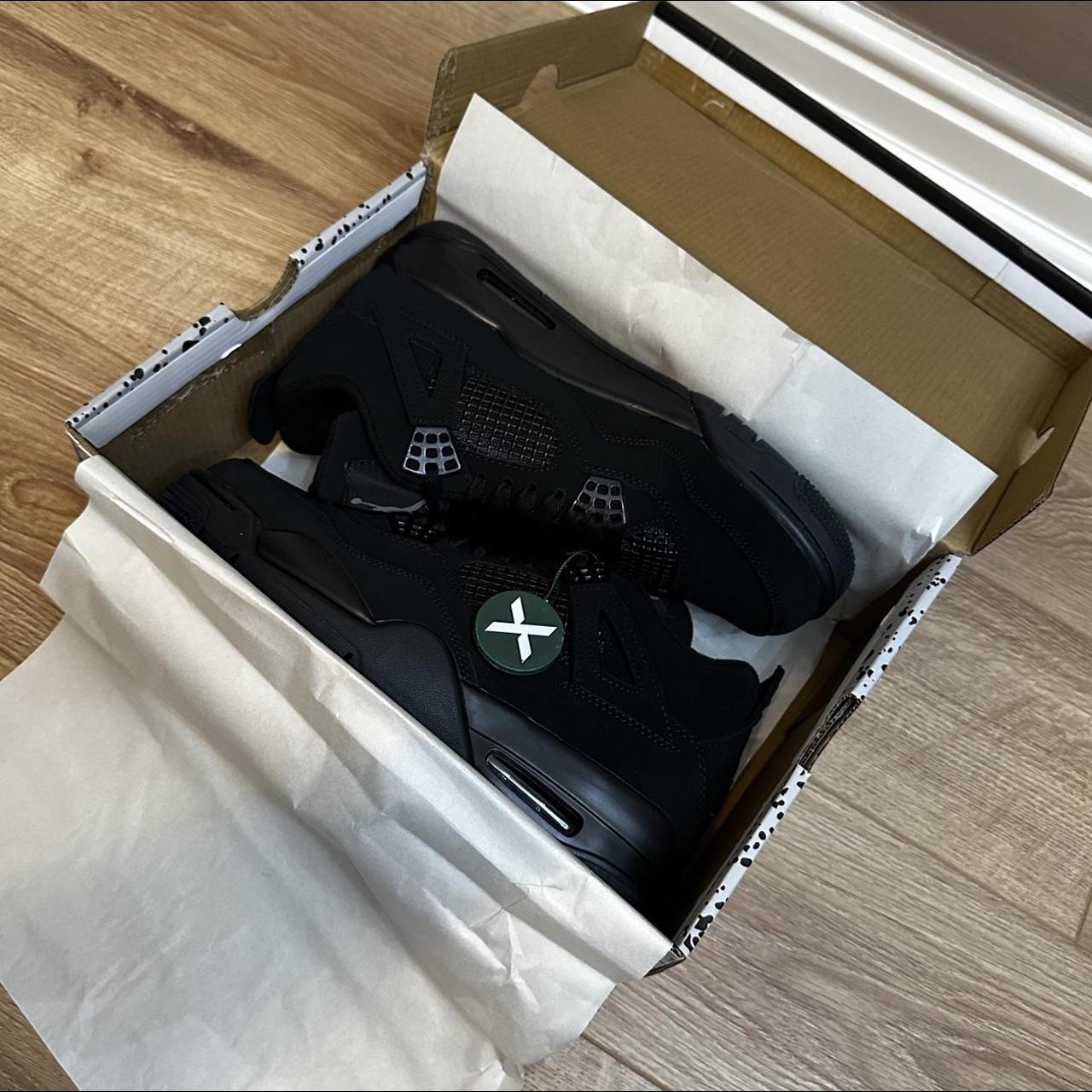 Air Jordan 4 'Black Cat' -no original box - used- - Depop