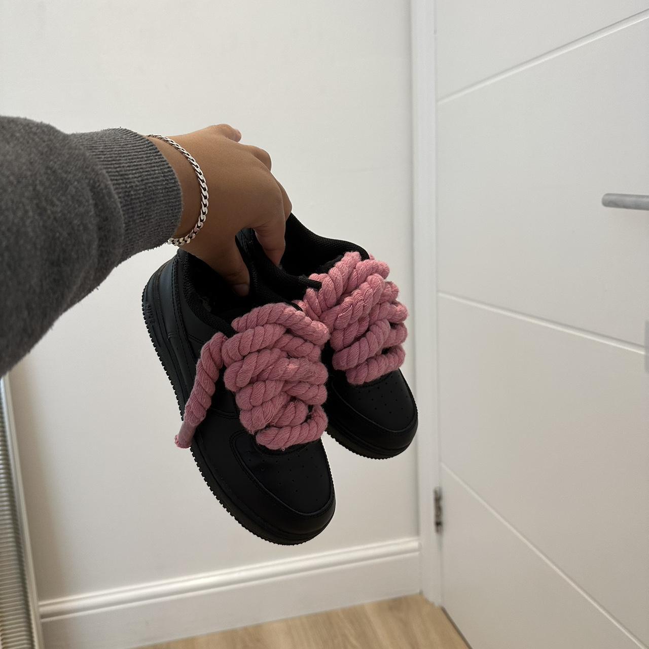 Black & Pink Rope Air Force 1 All Sizes Available on... - Depop