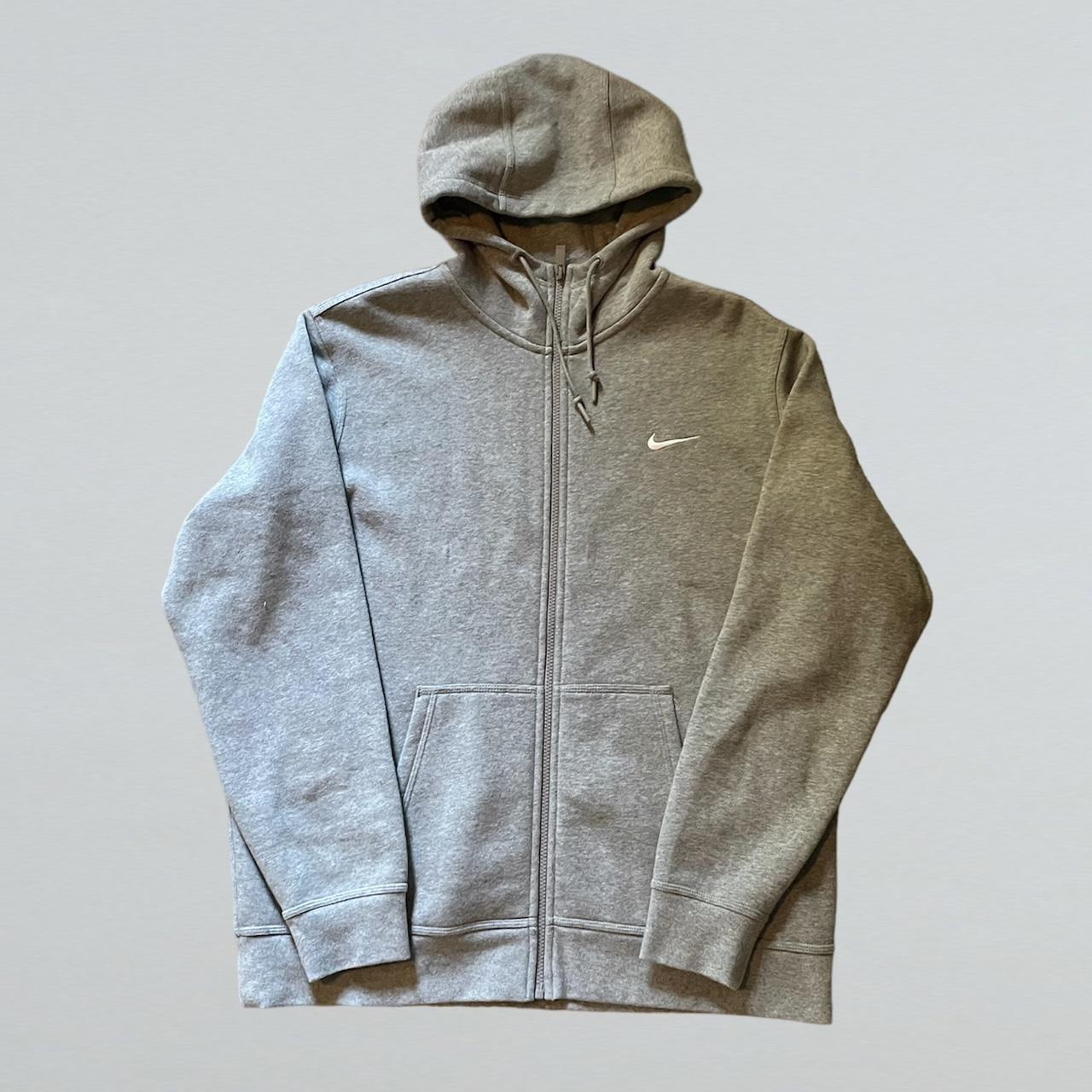 mens grey nike zip up hoodie