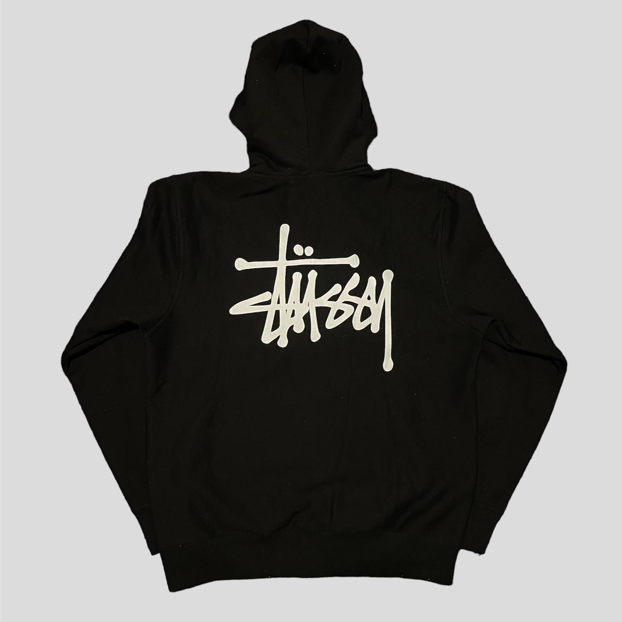 Stüssy Men's Black Hoodie | Depop