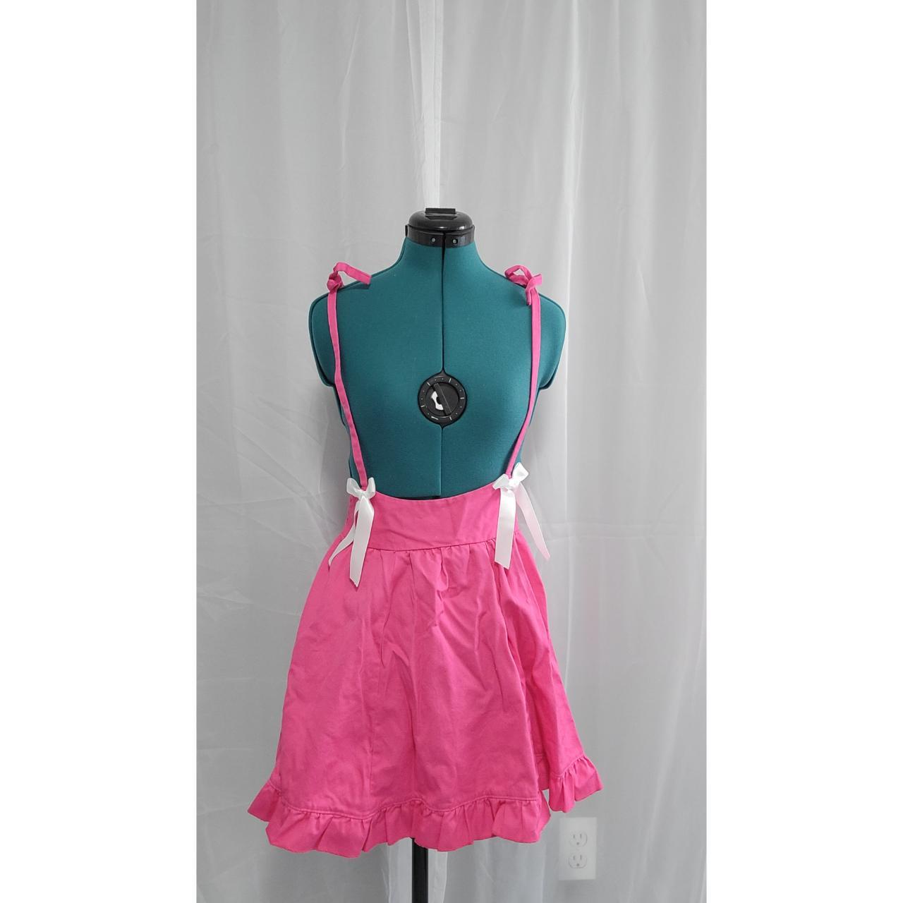 Nile Perch Pink Suspender Skirt Size S M Flat Lay... Depop