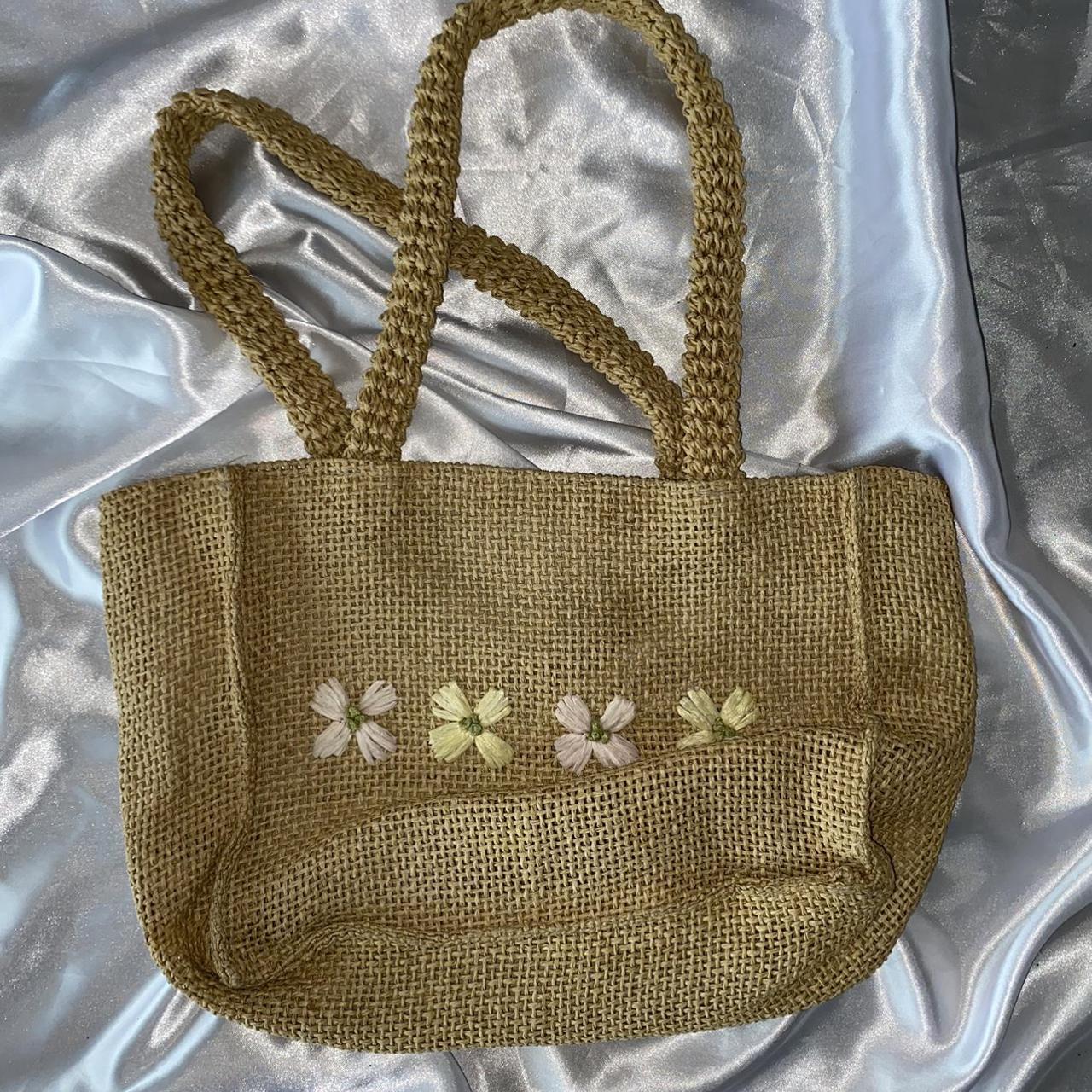 amazing shaped bag made of woven straw FREE - Depop