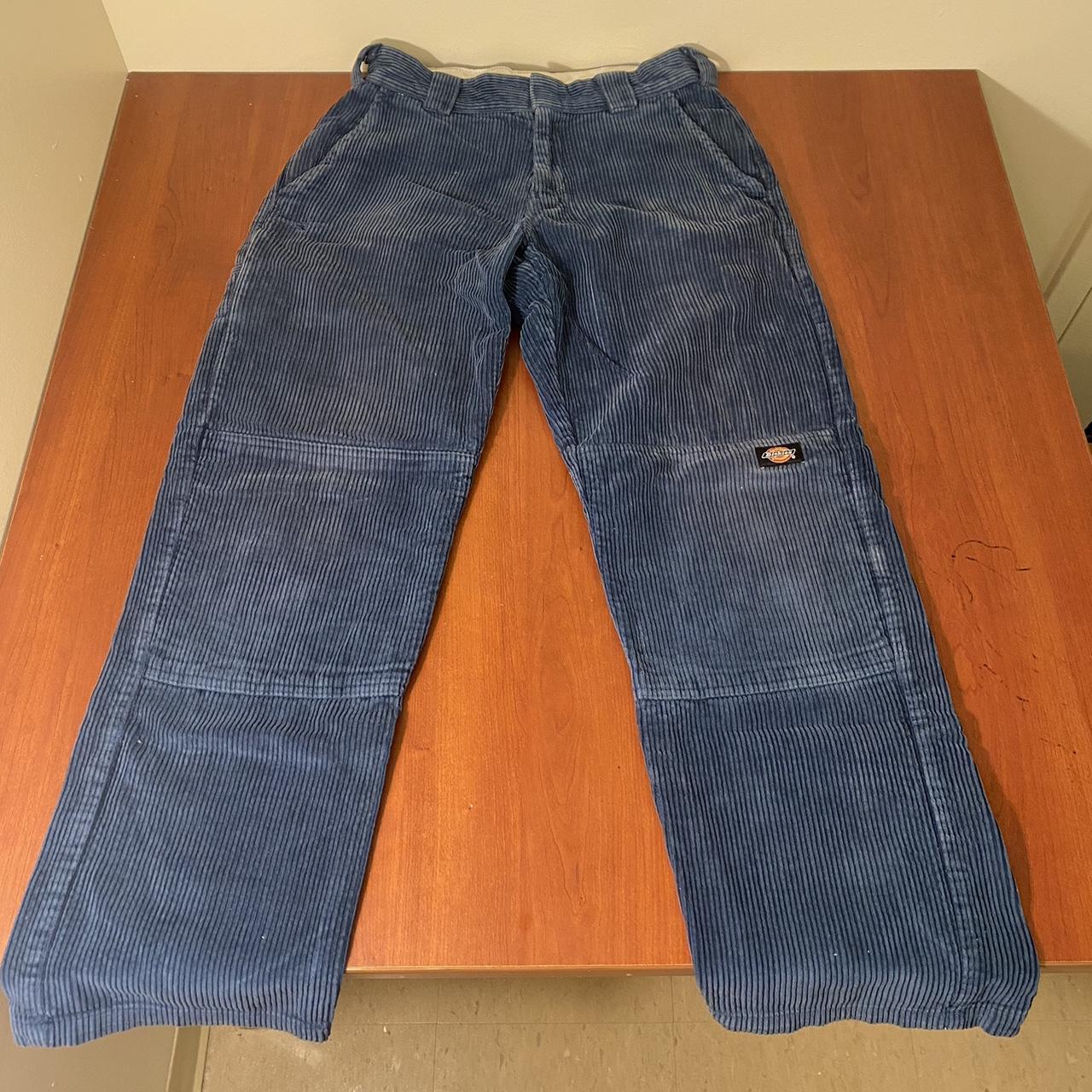 BLUE CORDUROY DICKIES CARPENTER PANTS 30”x32”... Depop