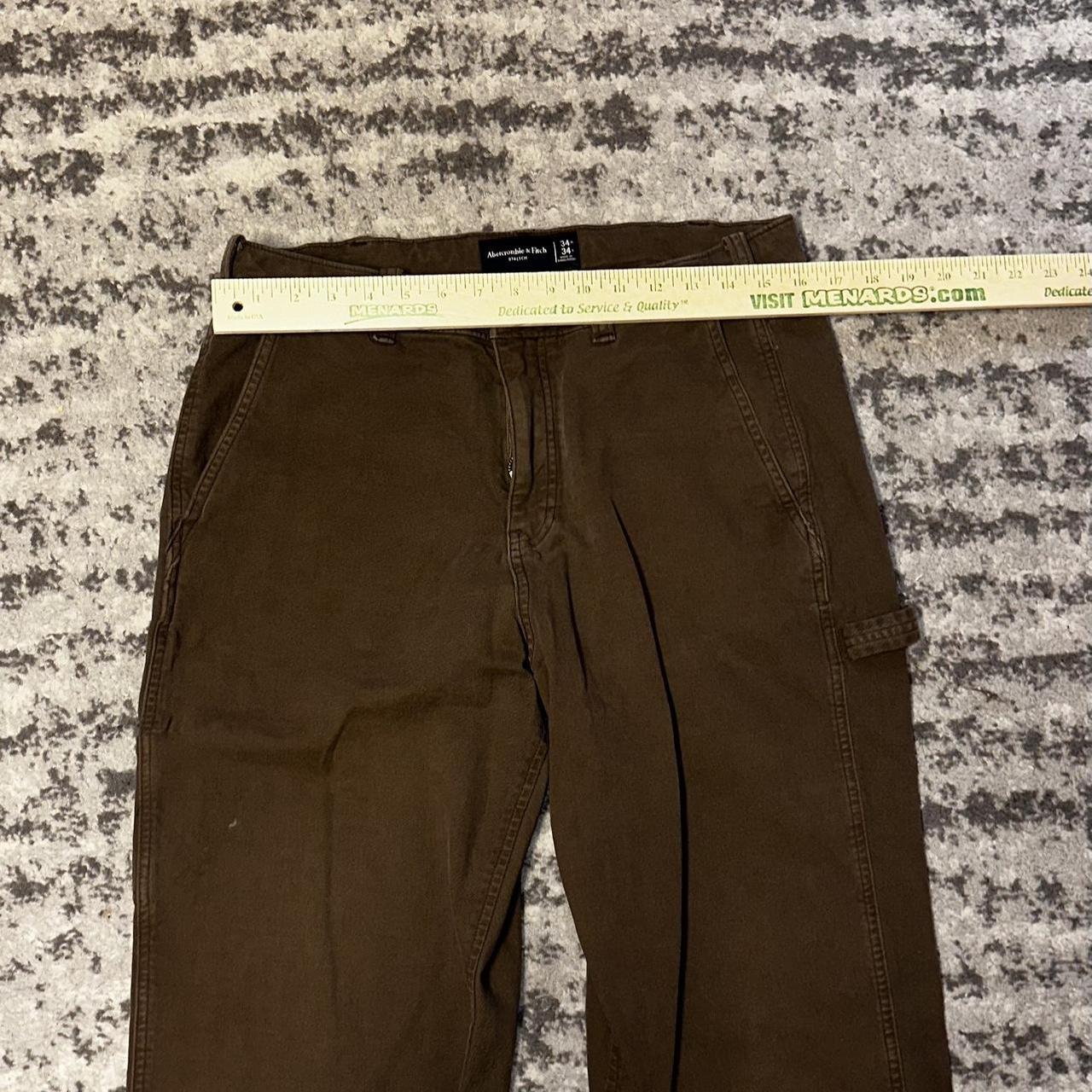 Abercrombie Workwear pants - Brown - 34x34 - Depop