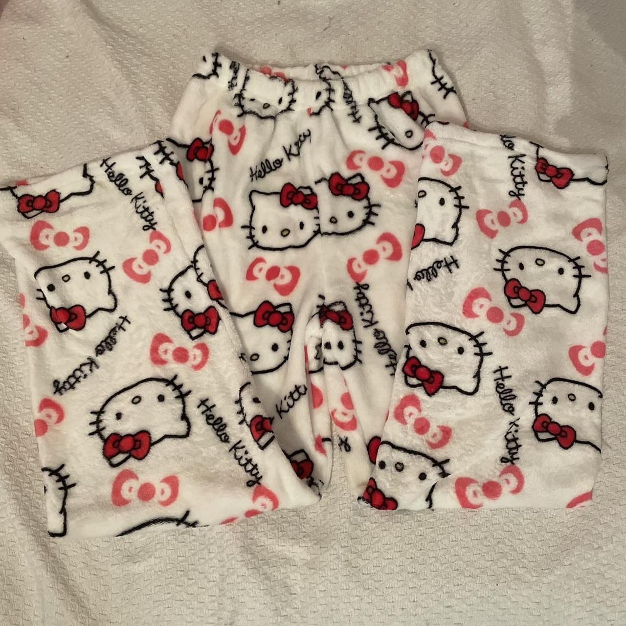 cute hello kitty pajama pants can fit s or medium... - Depop