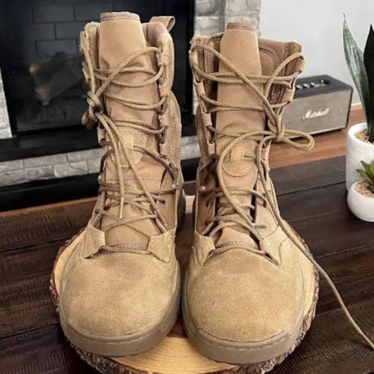 tan nike combat boots
